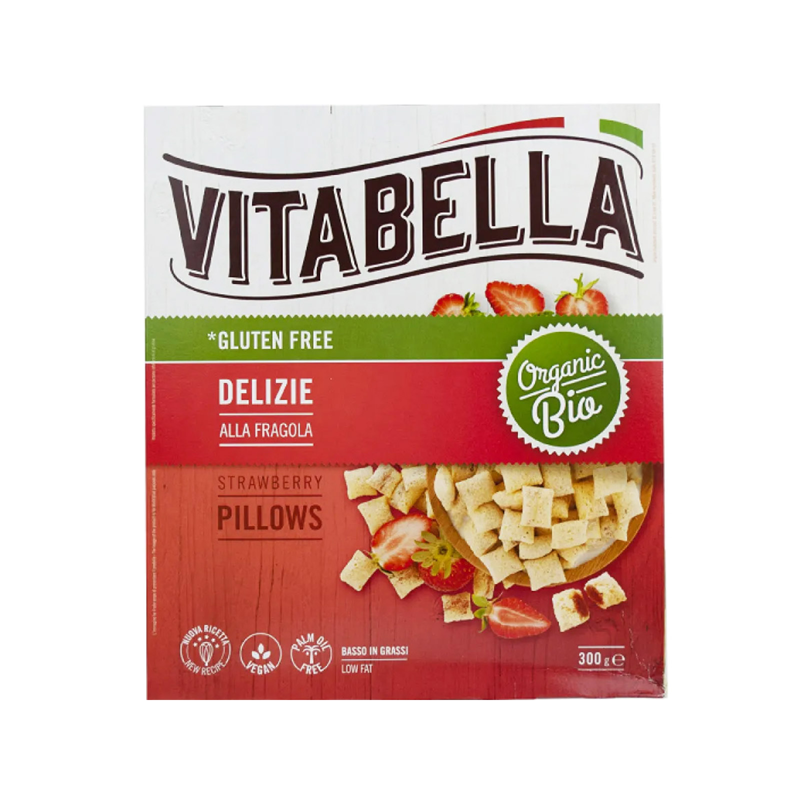 Vitabella Pillows δημητριακά strawberry 300g εικόνα 1