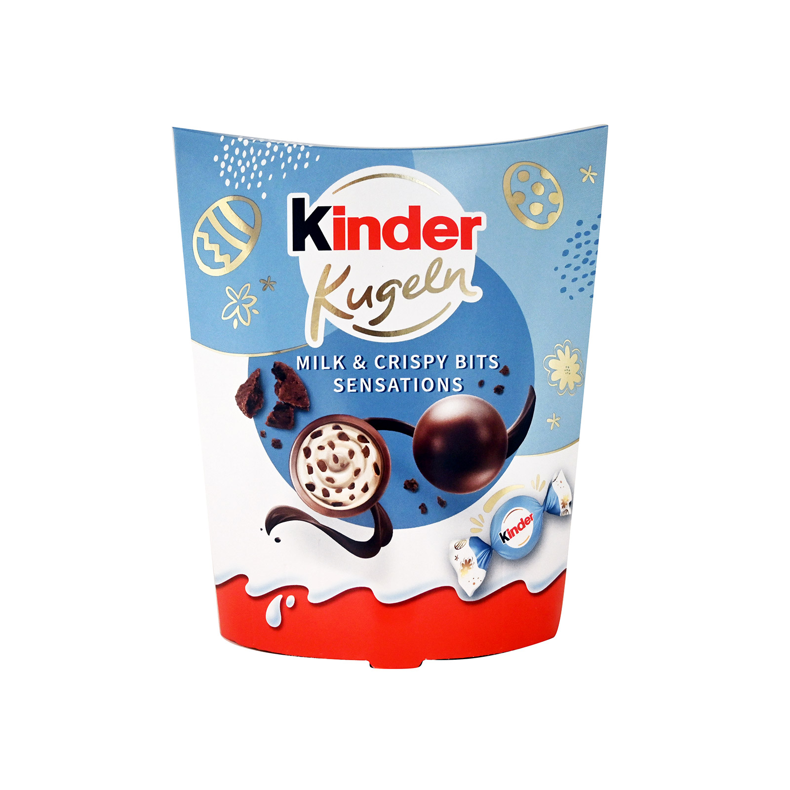 Kinder σοκολατένια αυγουλάκια milk & crispy bits 90g εικόνα 1