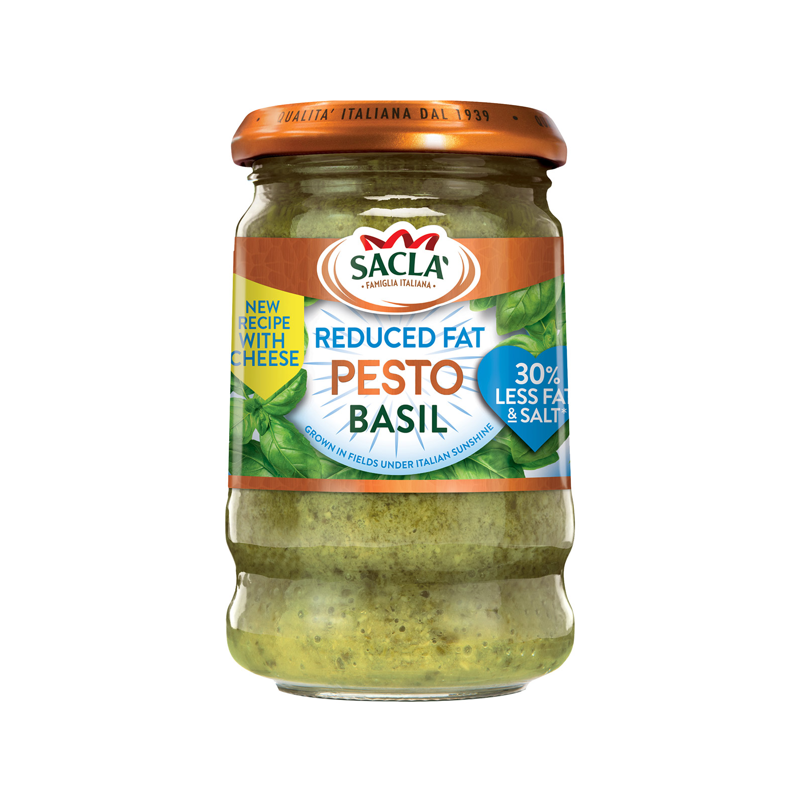 Sacla σάλτσα έτοιμη πεστο βασιλικού με μειωμένα λιπαρά 190g εικόνα 1