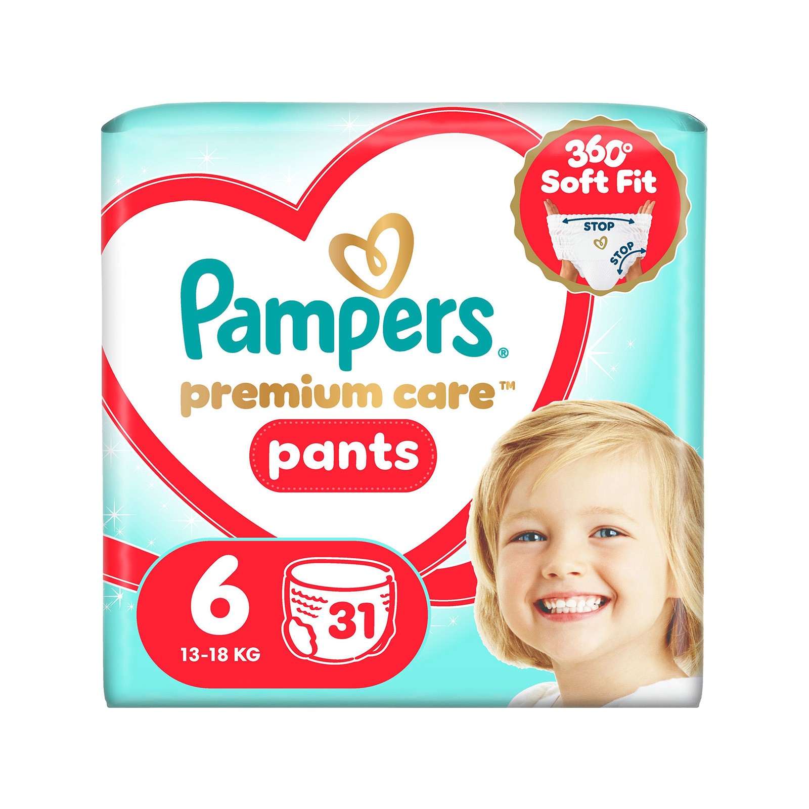 Pampers Premium Care πάνες βρακάκι παιδικές Nο. 6 / 15+ kg 31τεμ εικόνα 1