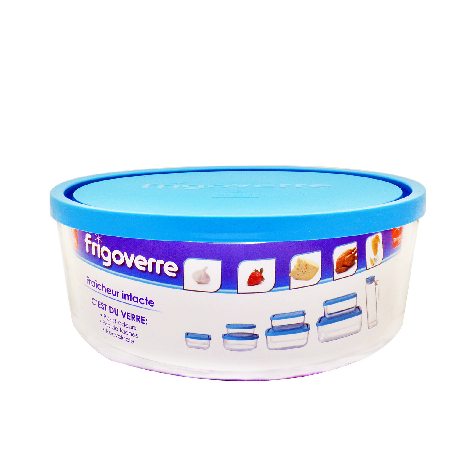 Frigoverre τάπερ ψυγείου γυάλινο στρογγυλό 23εκ εικόνα 1