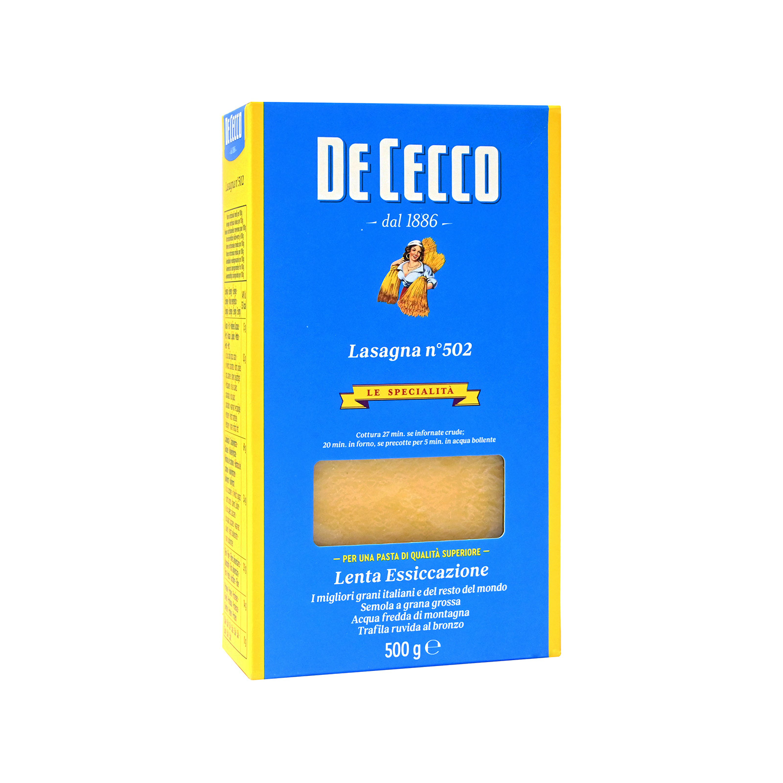 De Cecco πάστα ζυμαρικών lasagna Nο. 502 500g εικόνα 1