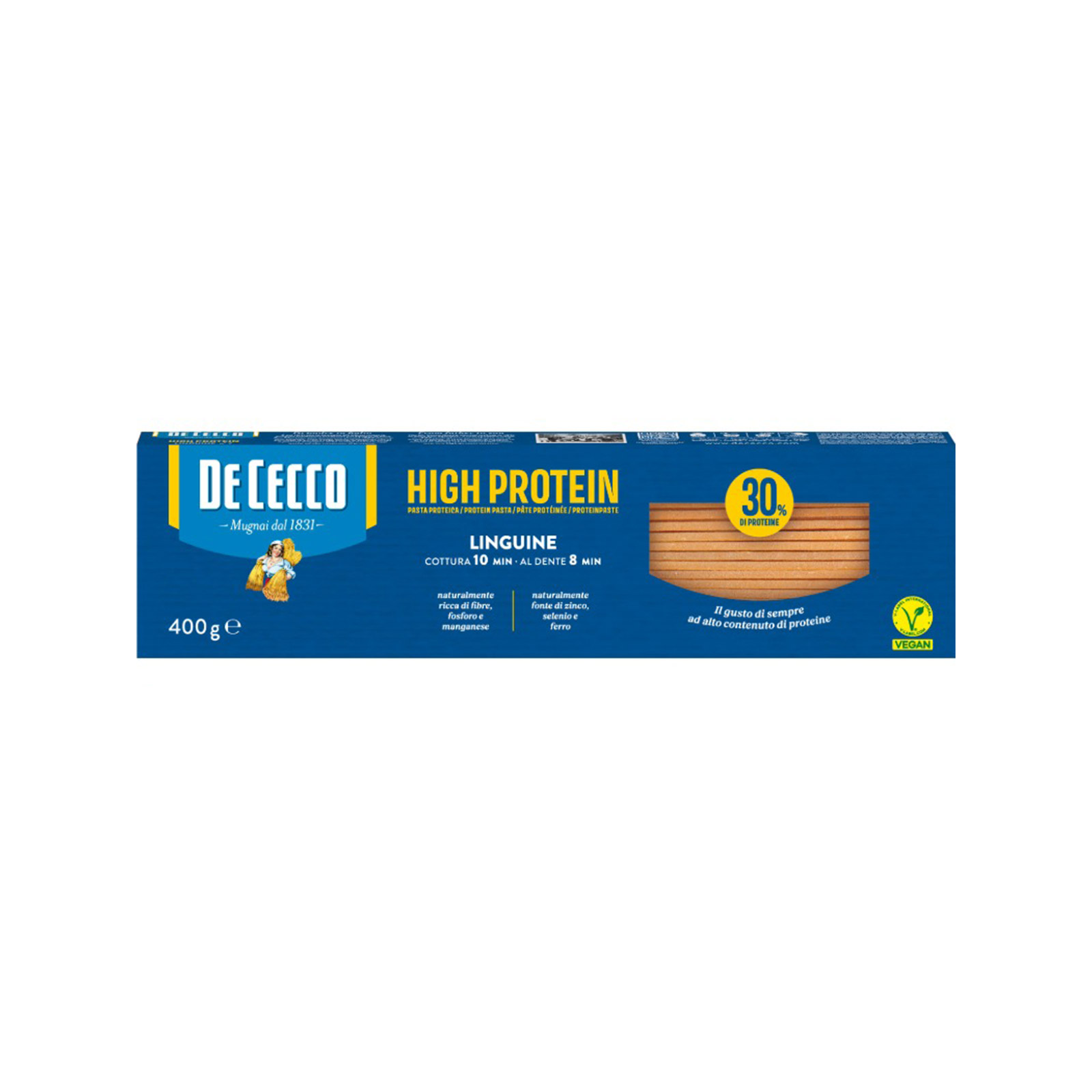 De Cecco High Protein πάστα ζυμαρικών linguine 400g εικόνα 1