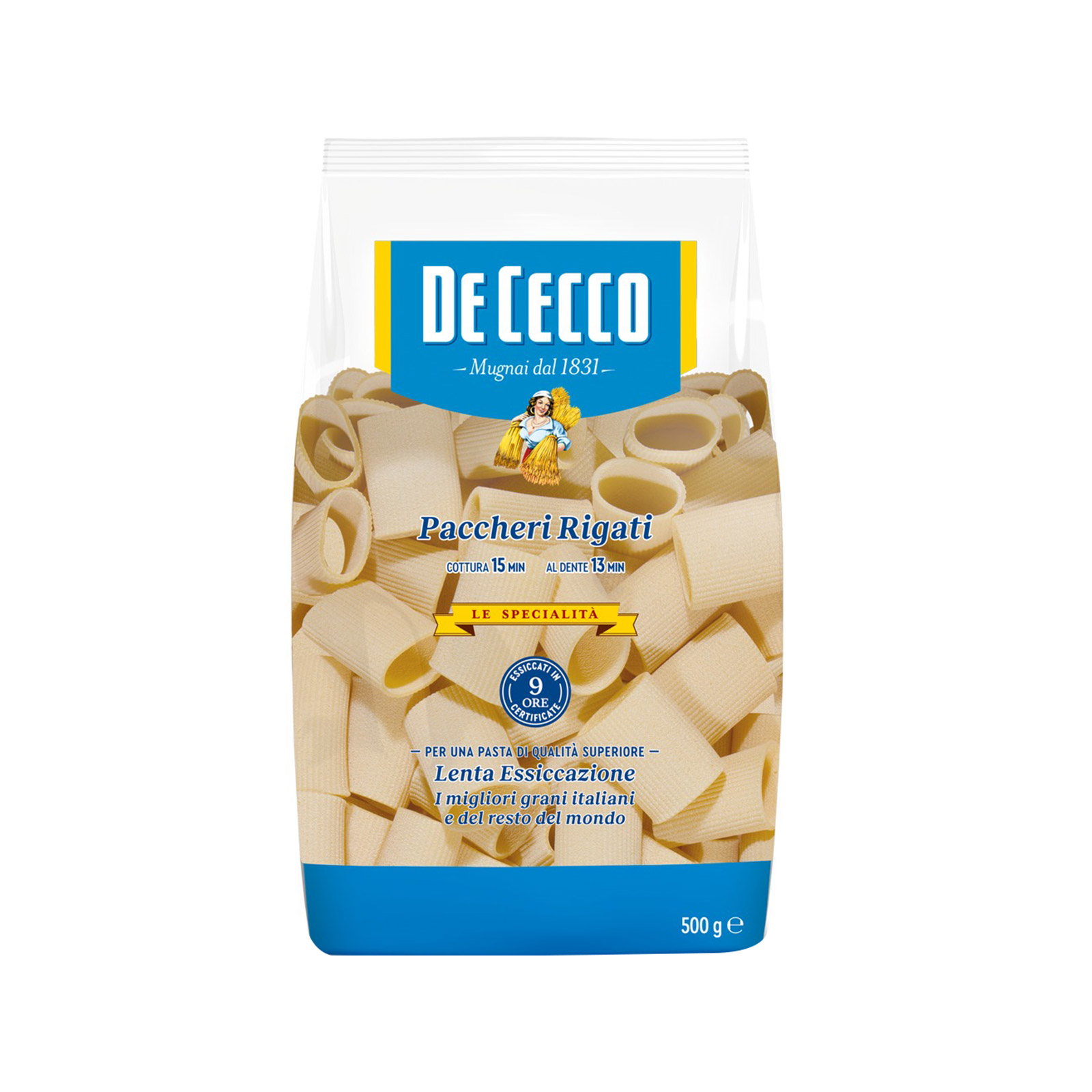 De Cecco Le Specialita pasta Paccheri Rigati No. 130 500g image 1