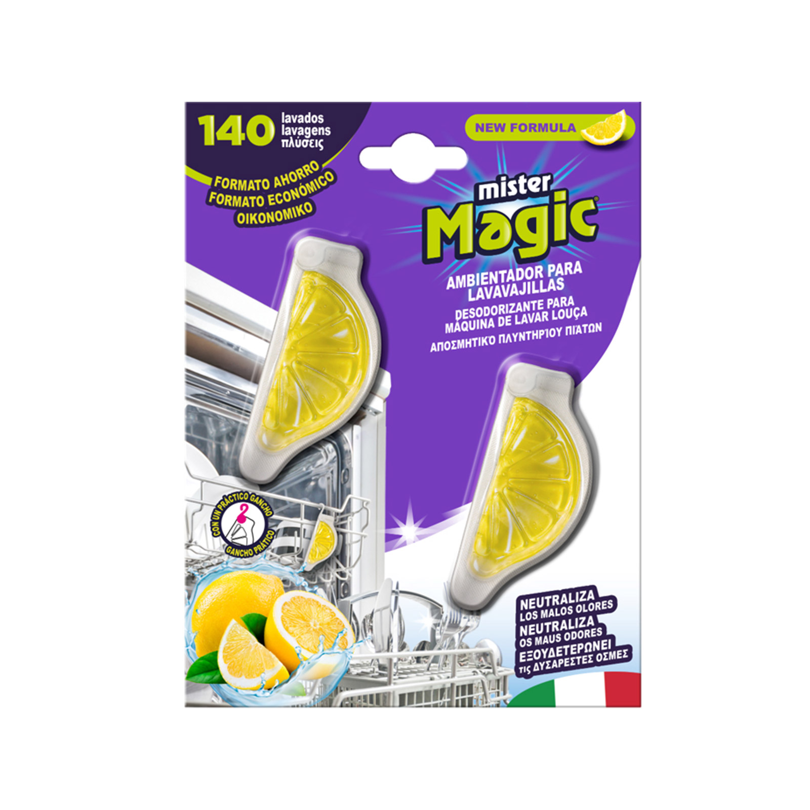 Mister Magic υγρό αποσμητικό πλυντηρίου πιάτων limoncino 12ml εικόνα 1