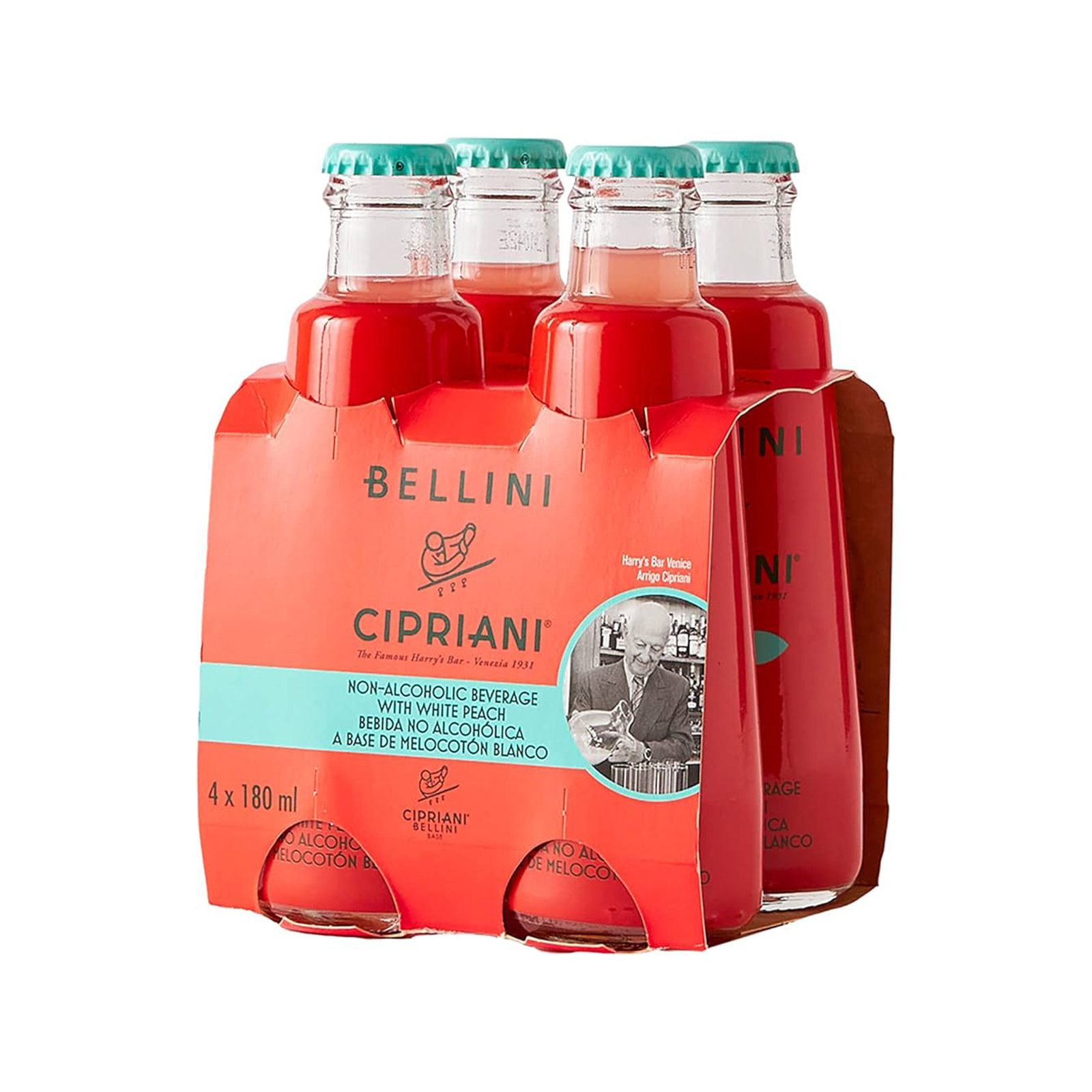 Cipriani Bellini ποτό μη αλκοολούχο χωρίς αλκοόλ 4x180ml εικόνα 1