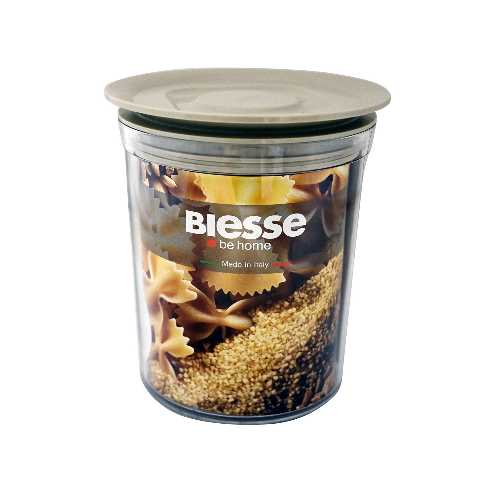 Biesse P051/17 δοχείο αποθήκευσης αεροστεγές γκρι, στρογγυλό εικόνα 1