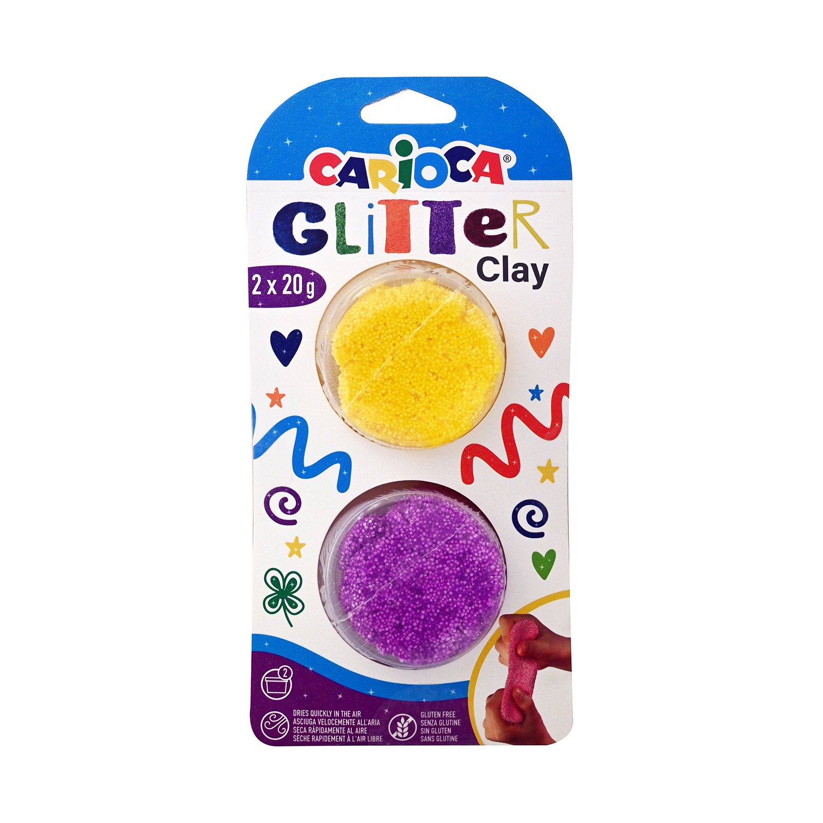 Carioca 42128 πλαστελίνη glitter 2x20g εικόνα 1