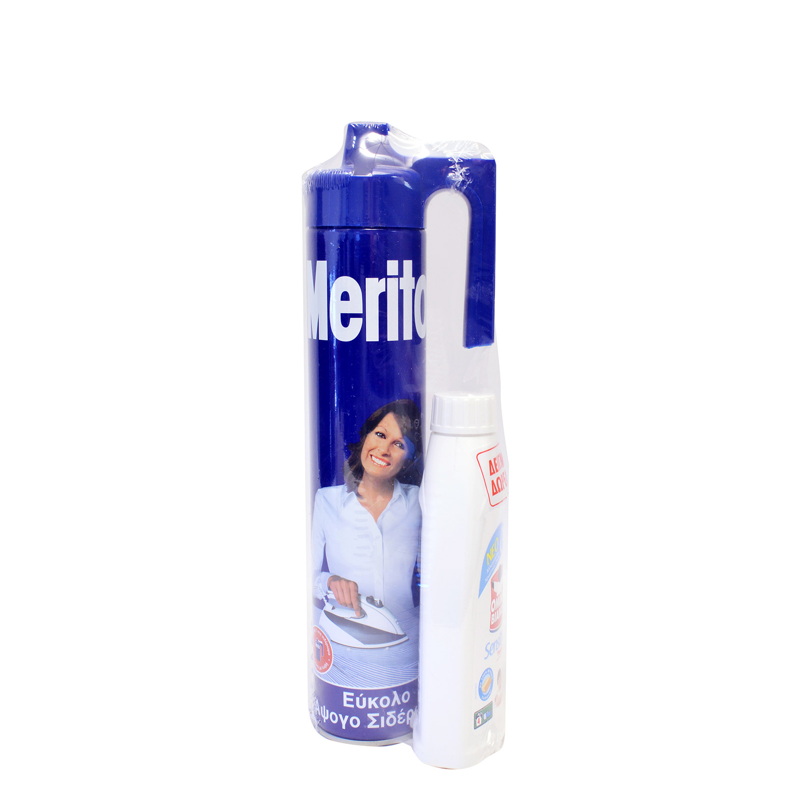 Merito ironing spray + free omino bianco sensitive detergent  - advertising item image 1