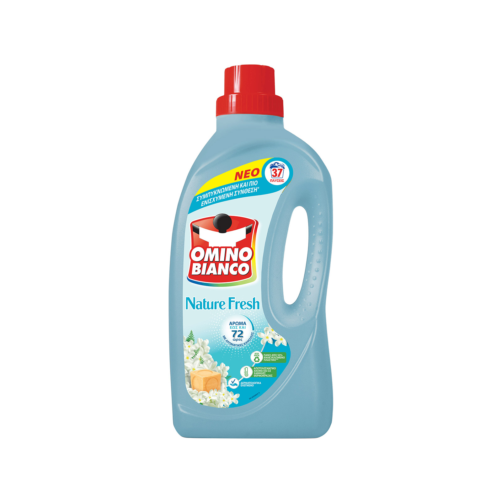 Omino Bianco υγρό απορρυπαντικό πλυντηρίου ρούχων nature fresh 1,48 lt 37μεζ εικόνα 1