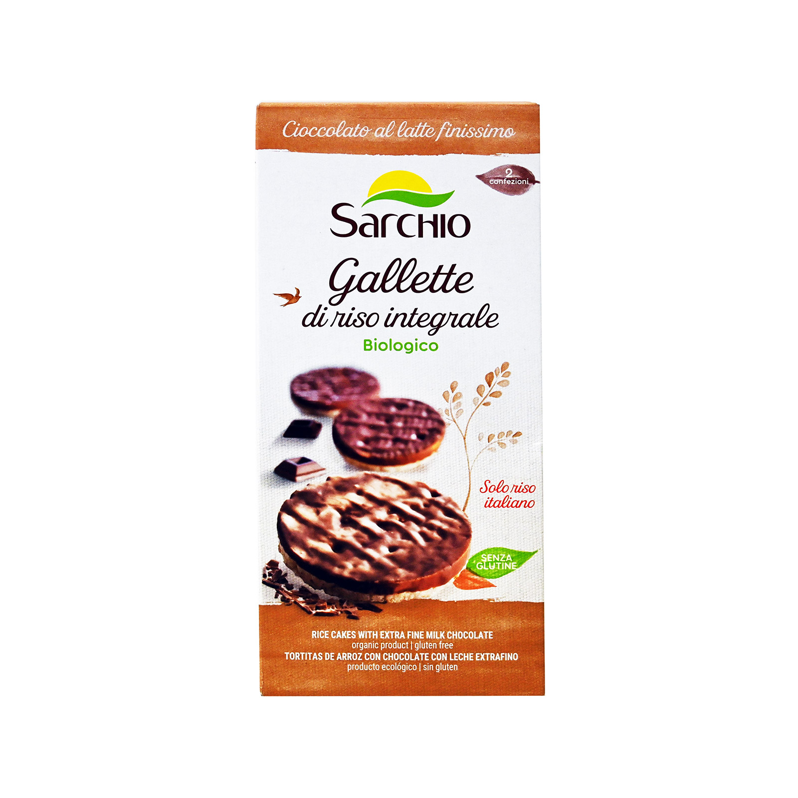 Sarchio ρυζογκοφρέτα with extra milk chocolate 100g εικόνα 1