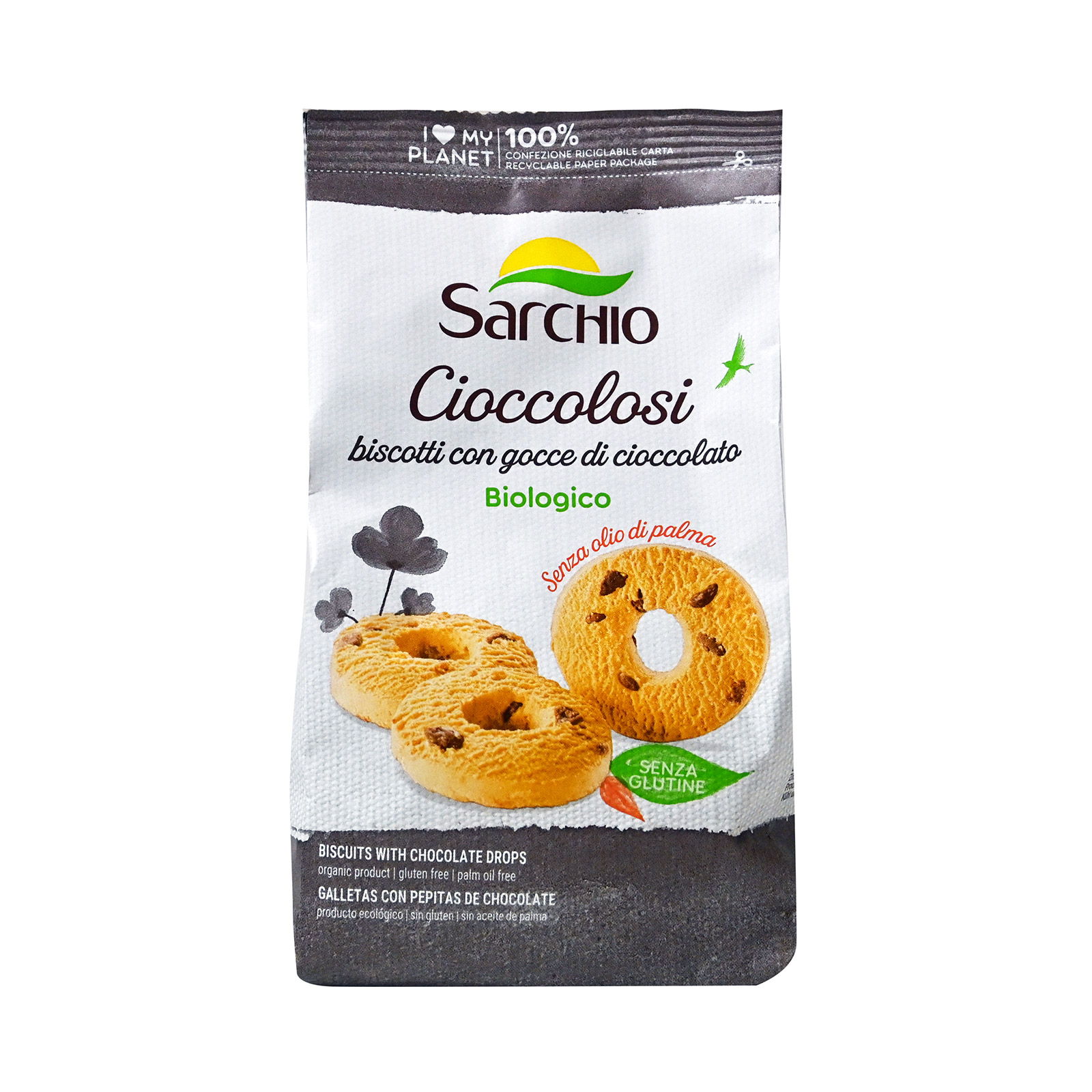 Sarchio Cioccolosi μπισκότα με σταγόνες σοκολάτας 200g εικόνα 1