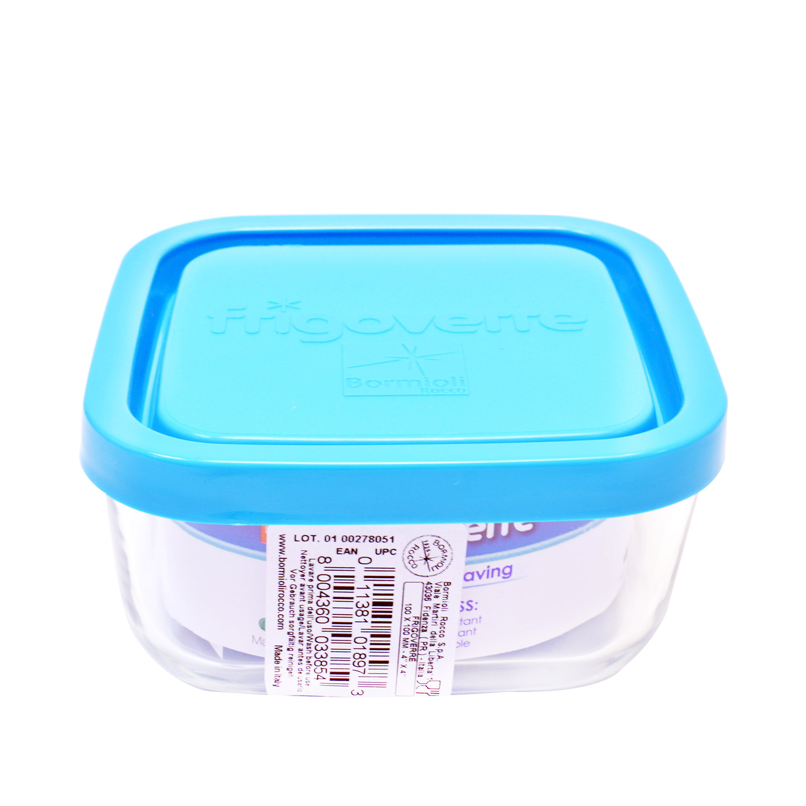 Frigoverre τάπερ ψυγείου γυάλινο τετράγωνο 10χ10εκ εικόνα 1