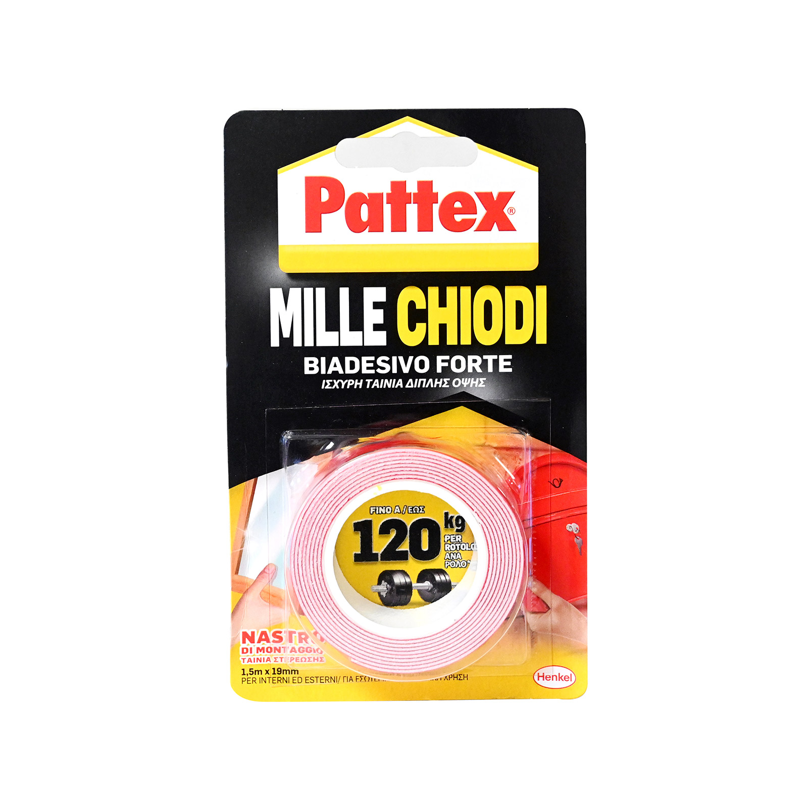 Pattex ταινία διπλής όψης 1,5μ.x19μμ. εικόνα 1