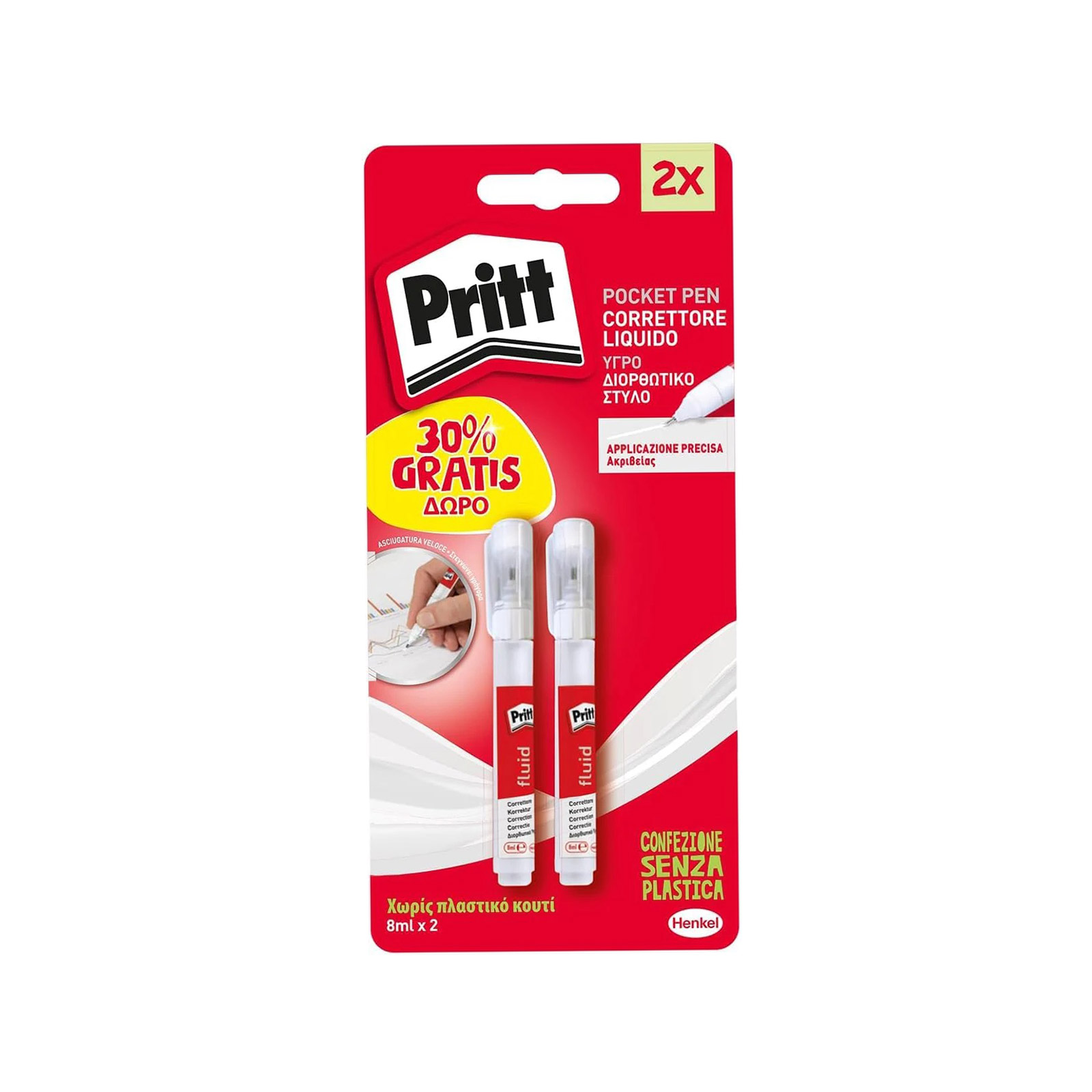 Pritt στυλό διορθωτικό 8ml 2τεμ εικόνα 1