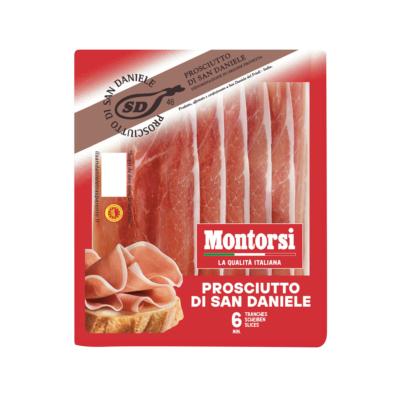 Montorsi Di San Daniele prosciutto sliced 70g image 1
