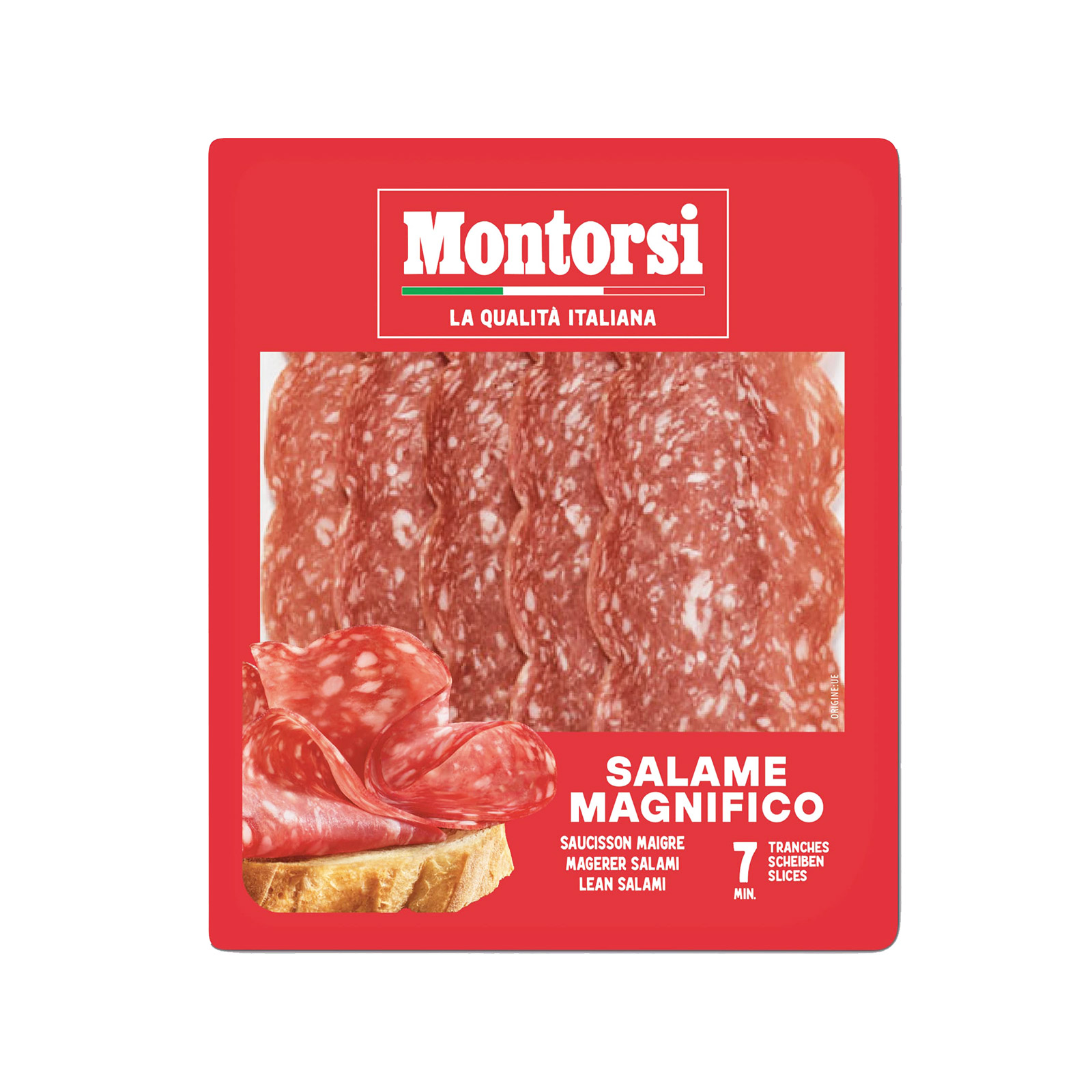 Montorsi Magnifico σαλάμι χαμηλά λιπαρά σε φέτες 100g εικόνα 1