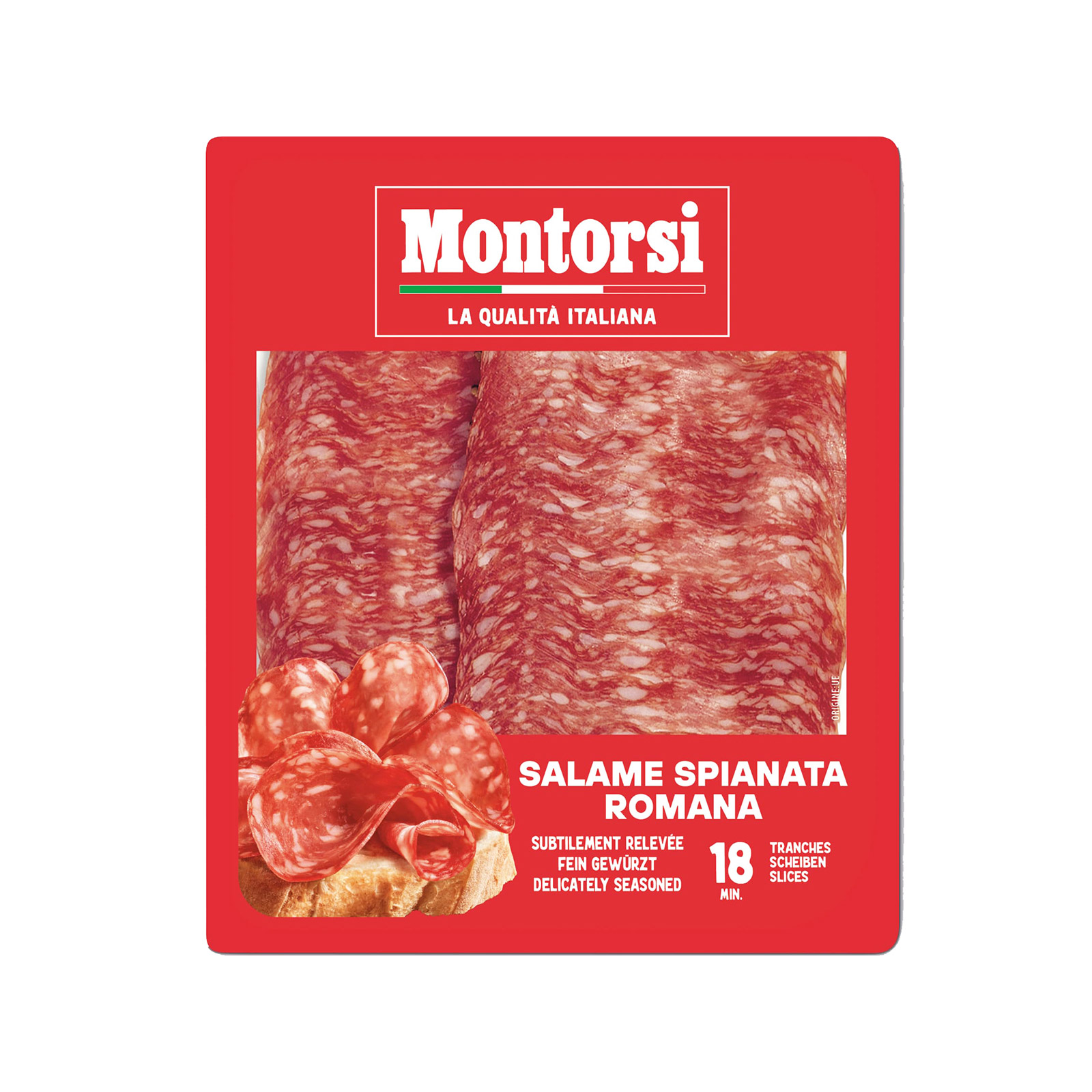 Montorsi Spianata romana σαλάμι σε φέτες 100g εικόνα 1