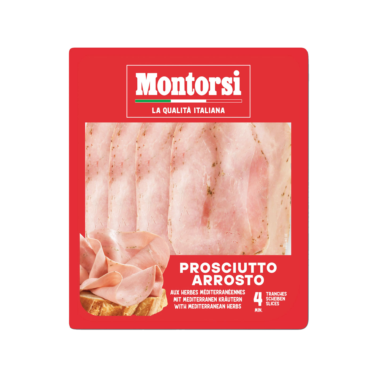 Montorsi Arrosto προσούτο τυποποιημένο ψητό με πιπέρι σε φέτες 120g εικόνα 1