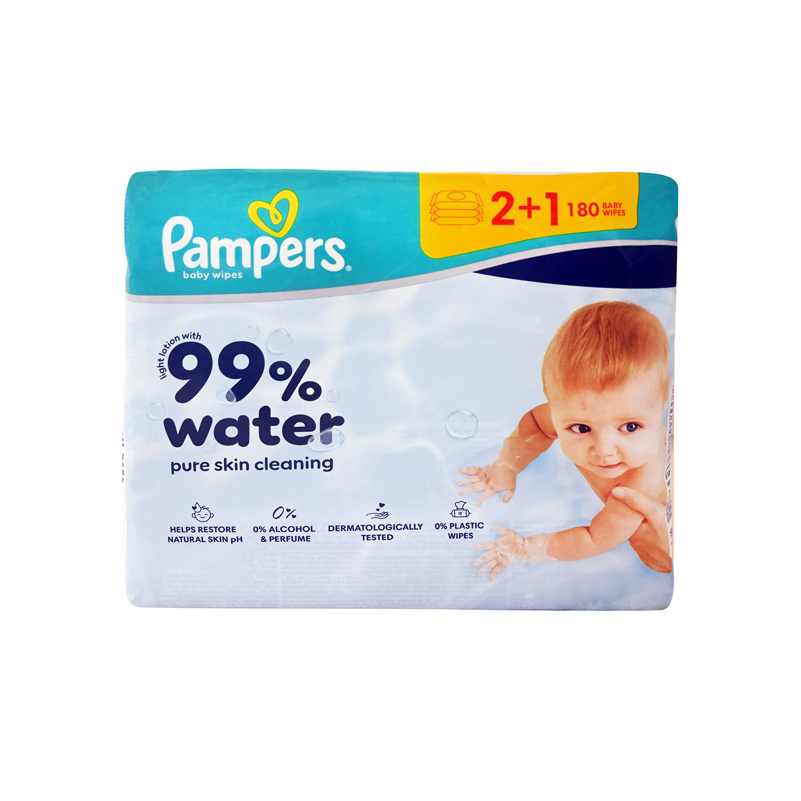 Pampers μωρομάντηλα 3x60τεμ εικόνα 1