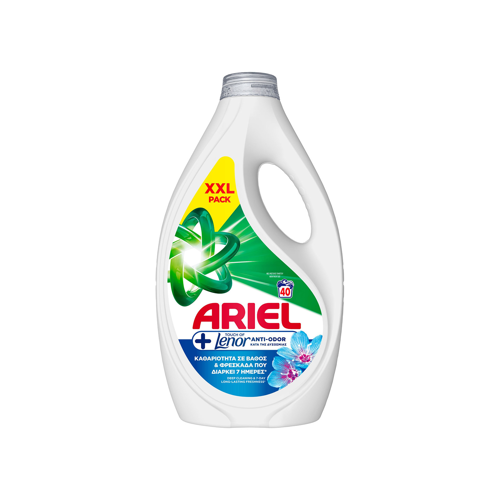 Ariel υγρό απορρυπαντικό ρούχων touch of lenor 40μεζ εικόνα 1