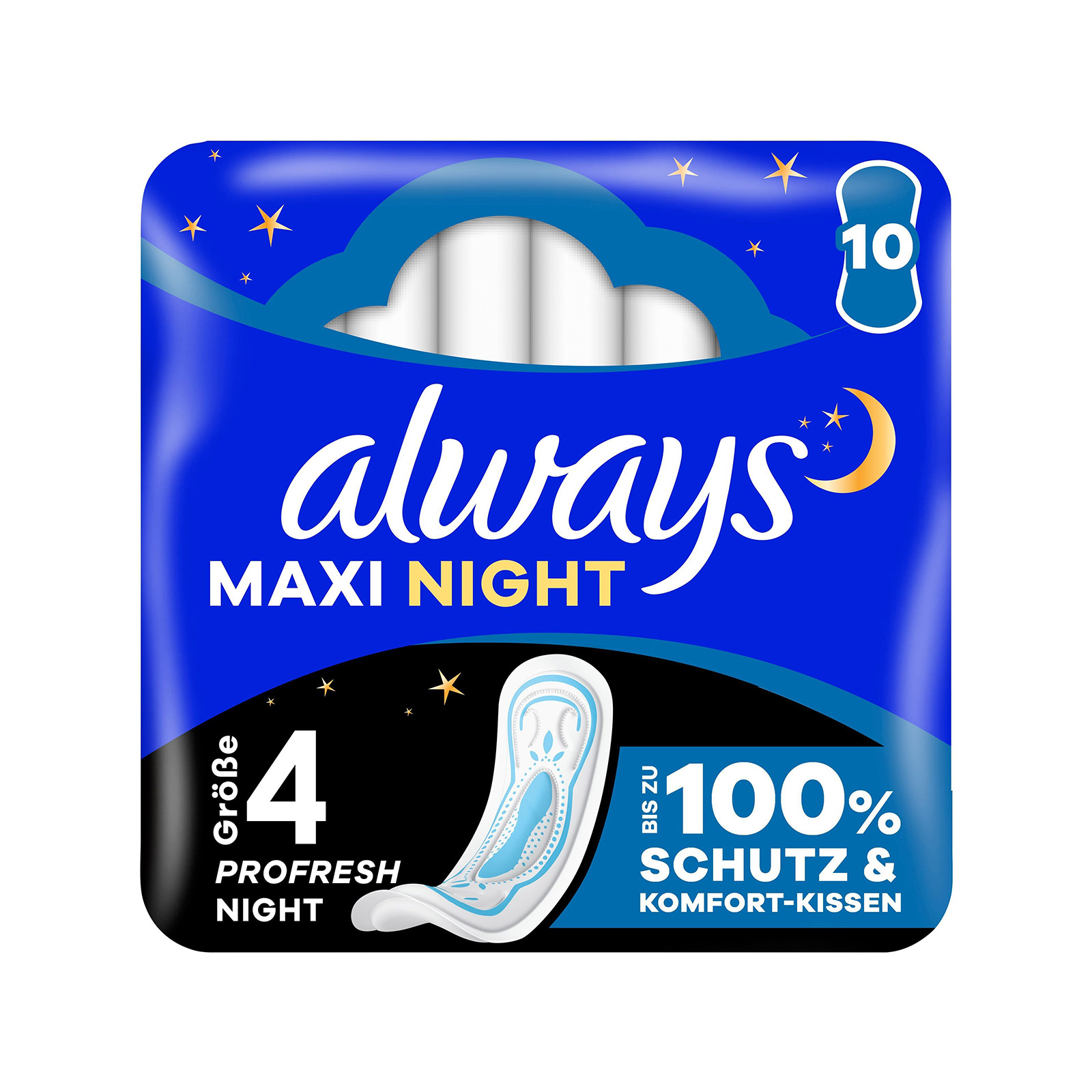 Always σερβιέτες maxi night 10τεμ εικόνα 1