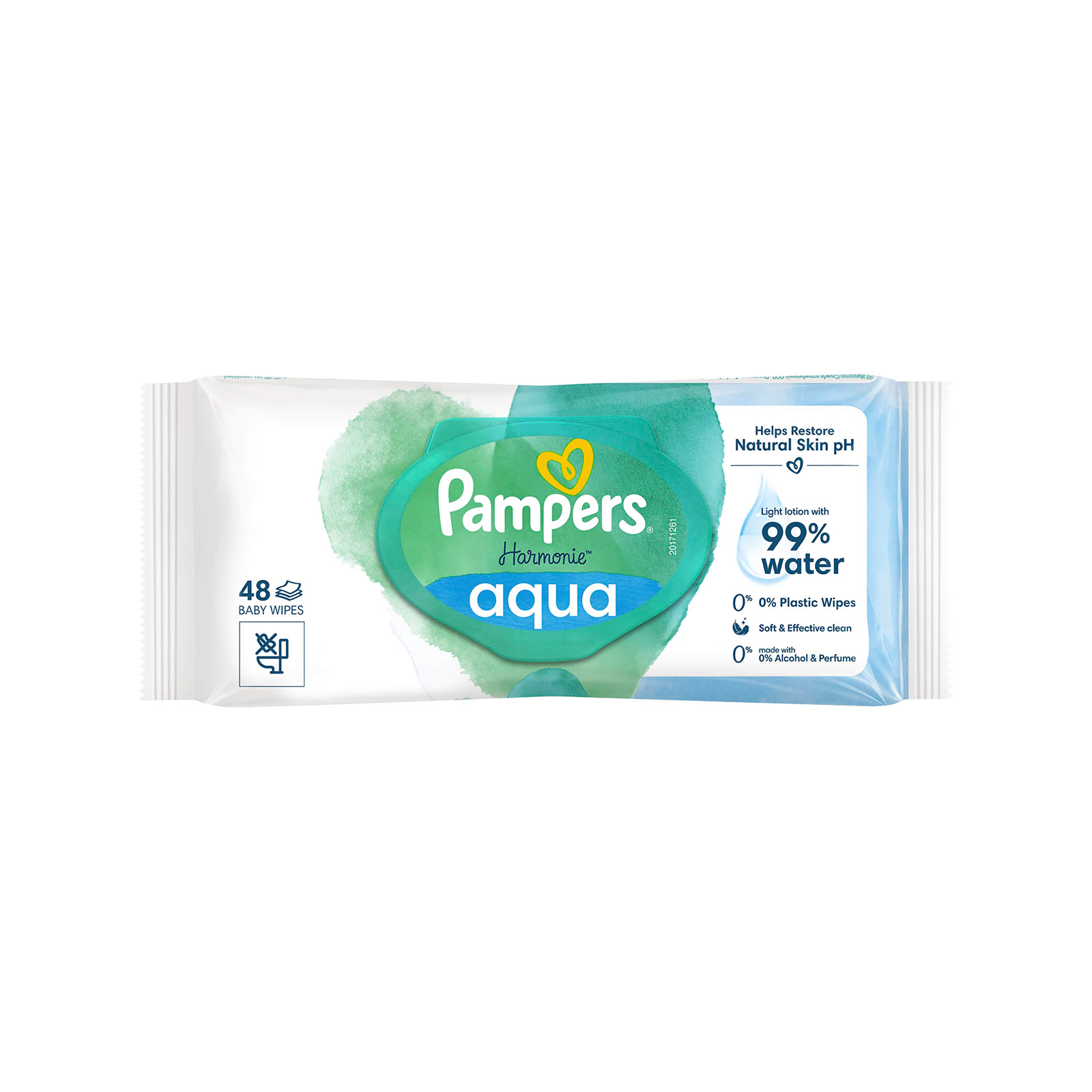 Pampers Harmonic aqua μωρομάντηλα 48τεμ εικόνα 1