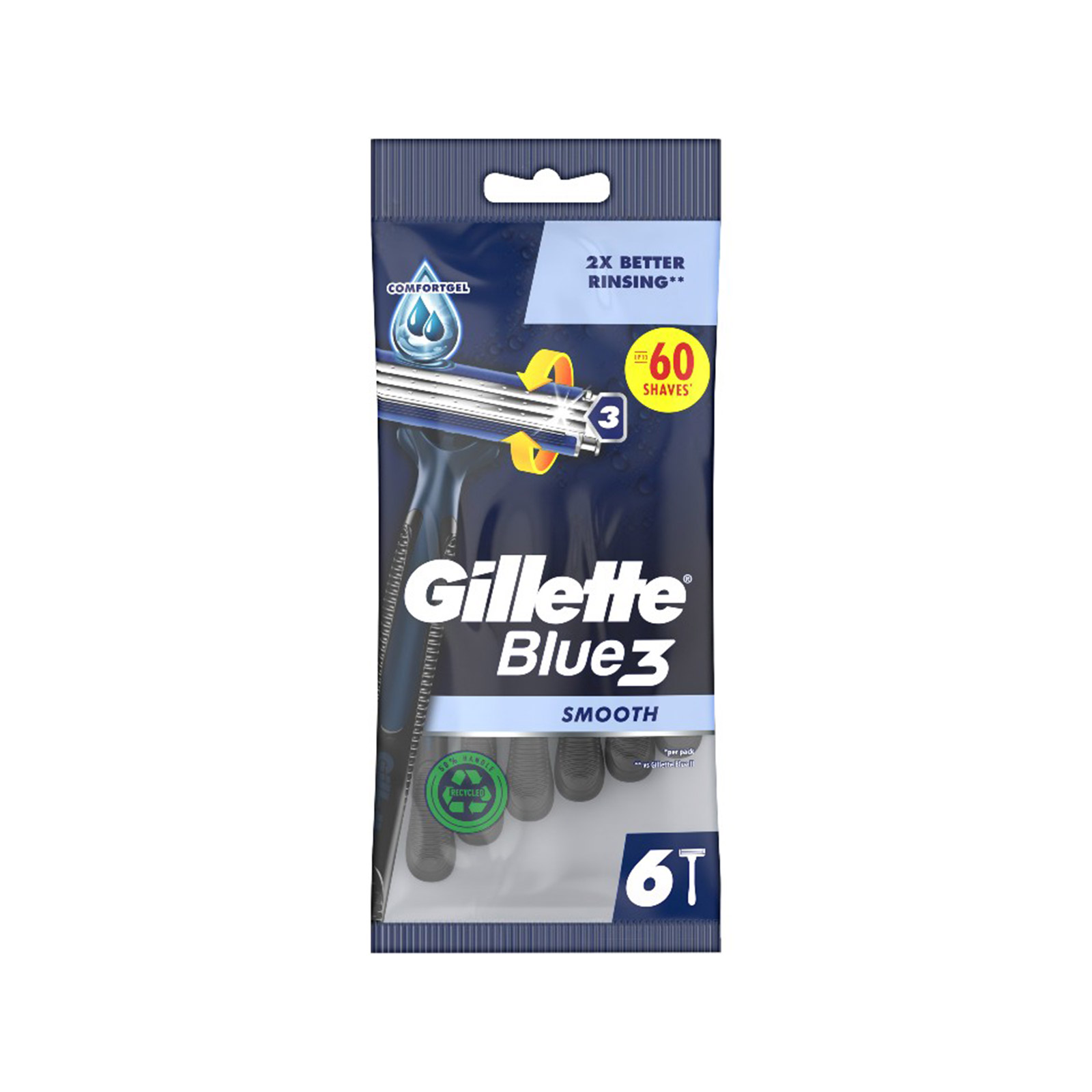 Gillette Blue 3 ξυραφάκια smooth 6τεμ εικόνα 1