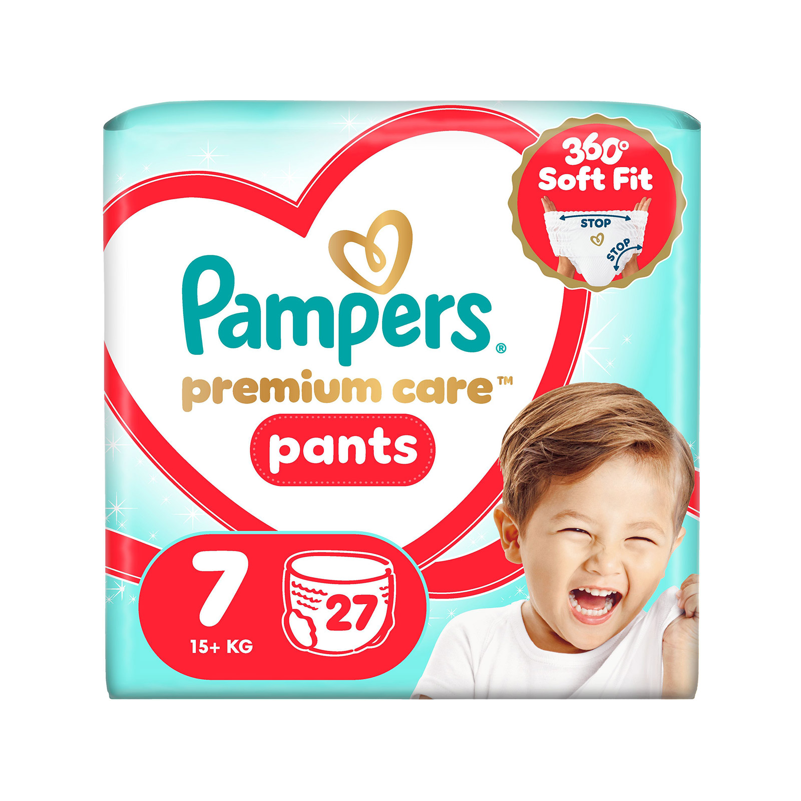 Pampers Premium πάνες βρακάκι παιδικές Nο. 7/ 17+kg 27τεμ εικόνα 1