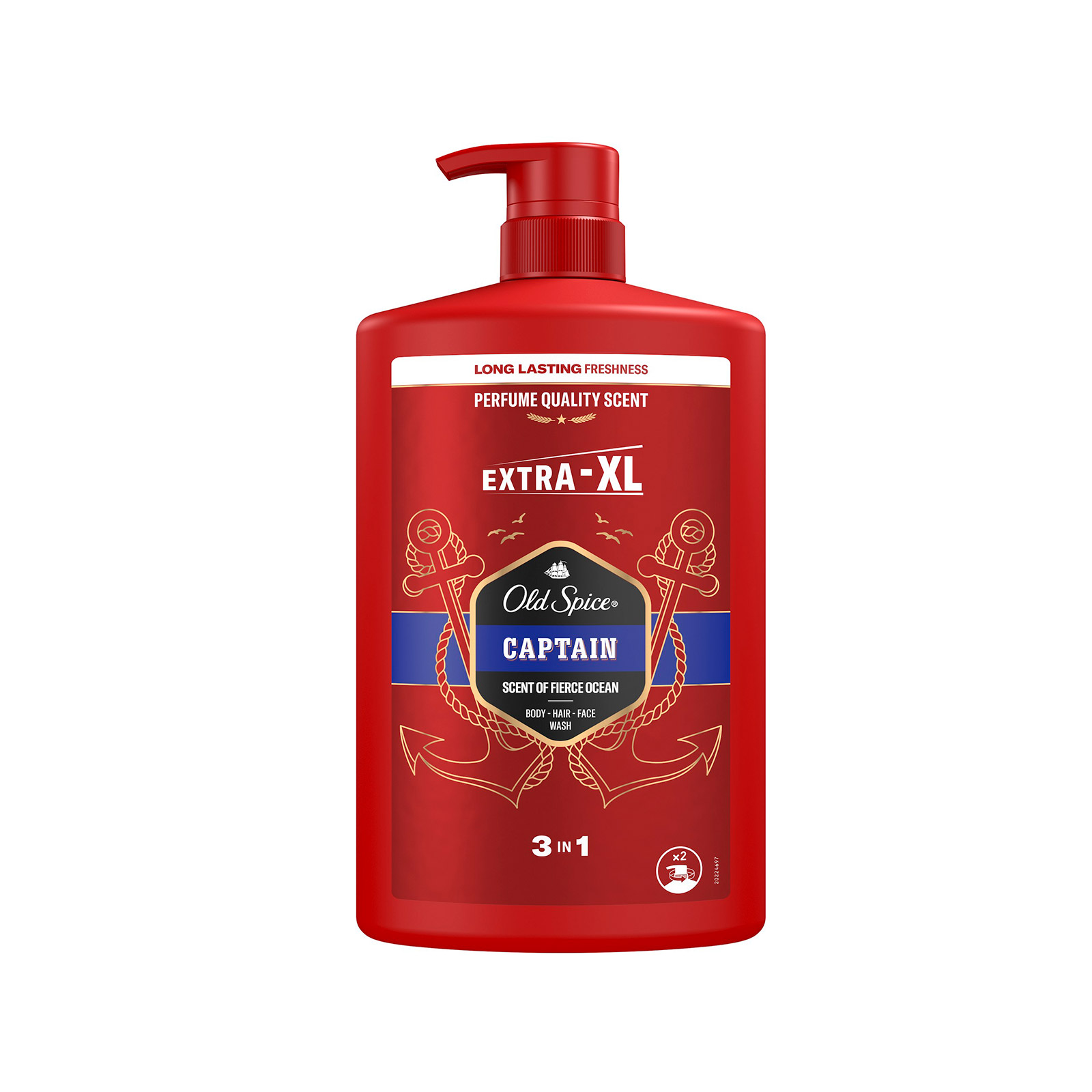 Old Spice αφρόλουτρο για σώμα, πρόσωπο & μαλλιά captain 1000ml εικόνα 1