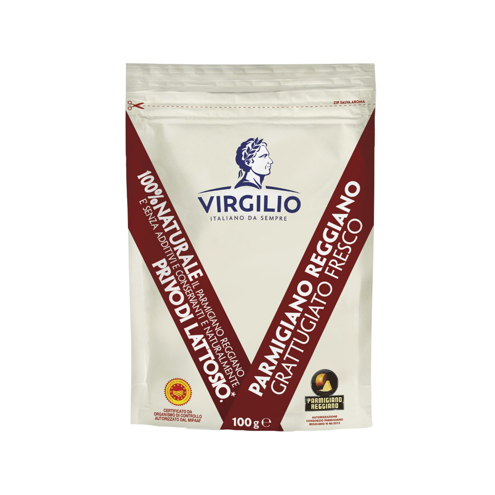 Virgilio Parmigiano Reggiano τυρί τριμμένο παρμεζάνα 100g εικόνα 1