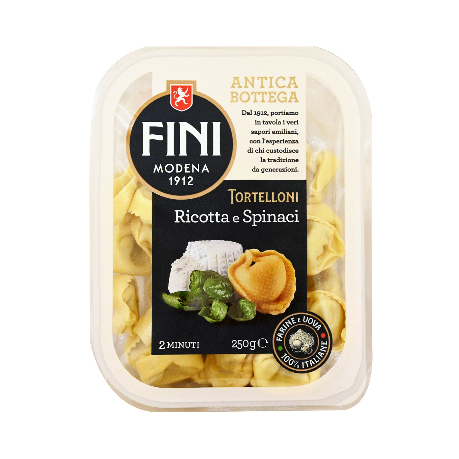 Fini Modena ζυμαρικά φρέσκα tortelloni ricotta-spinaci 250g εικόνα 1
