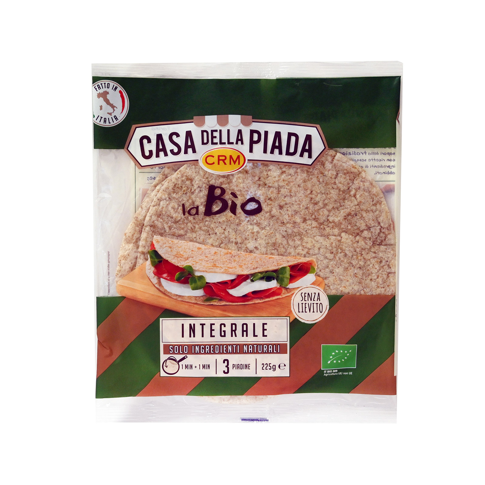 Casa della Piada πιαντίνα ολικής αλέσεως χωρίς μαγιά 225g εικόνα 1