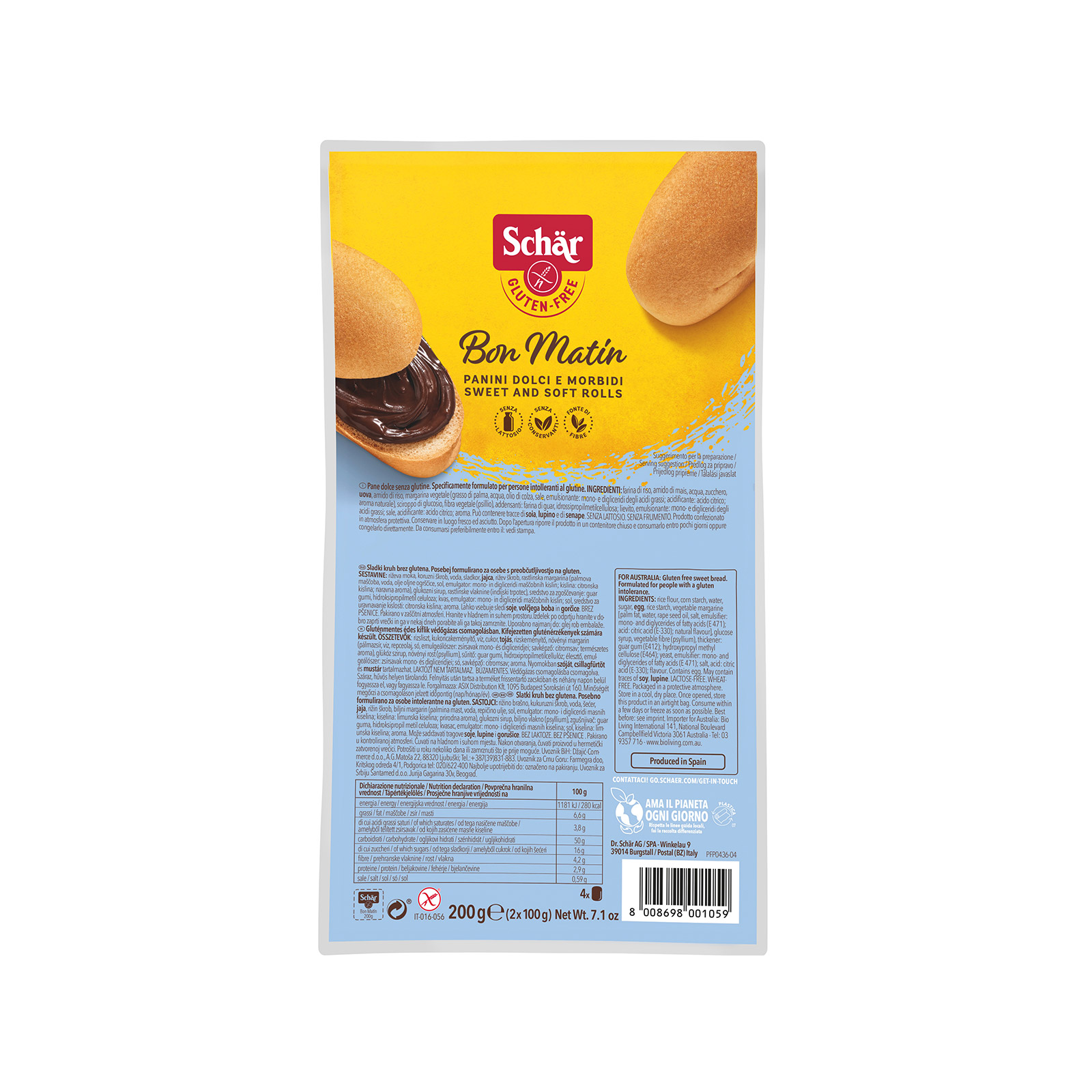 Schar Bon matin ψωμάκια μπριός γλυκά 4x50g εικόνα 1