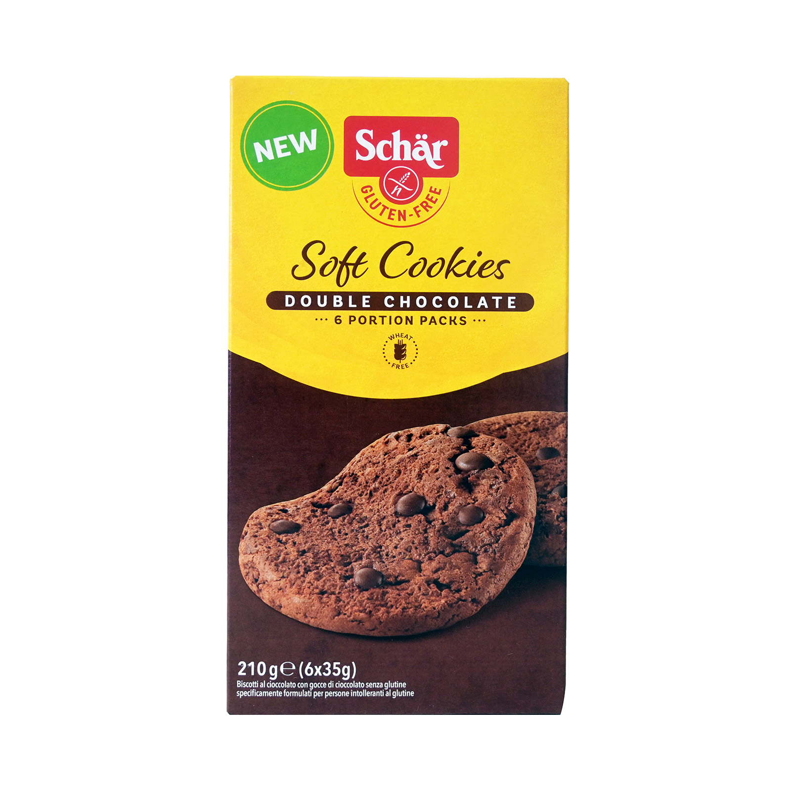 Schar Soft μπισκότα cookies double chocolate 210g εικόνα 1
