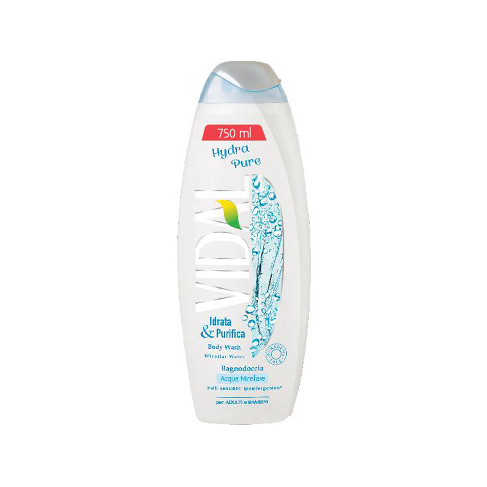 Vidal αφρόλουτρο hydra pure 750ml εικόνα 1