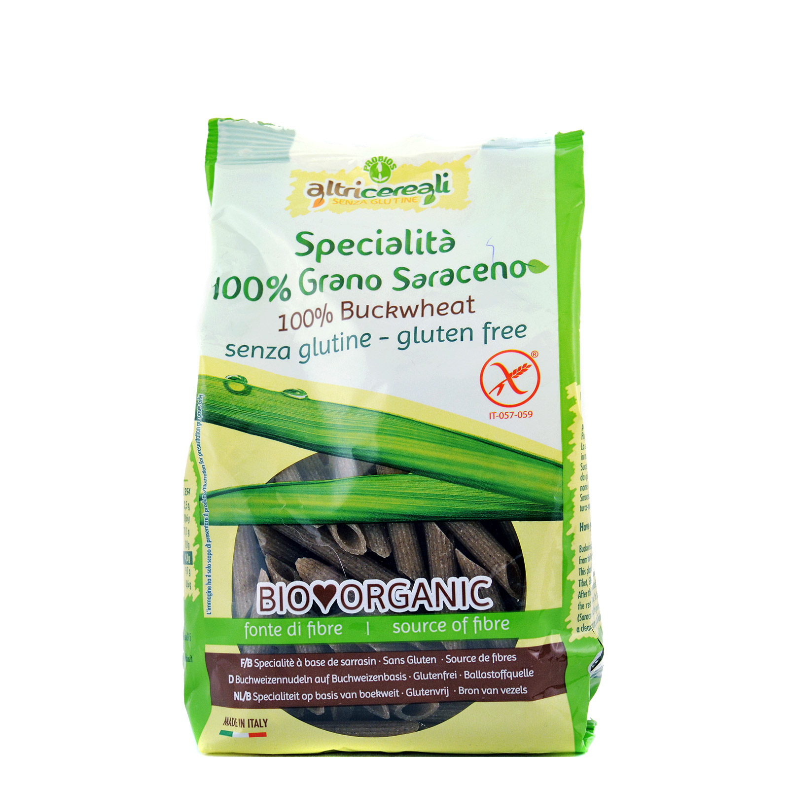 Probios Altricereali πάστα ζυμαρικών πέννες απο 100% αλεύρι φαγόπυρου 250g εικόνα 1