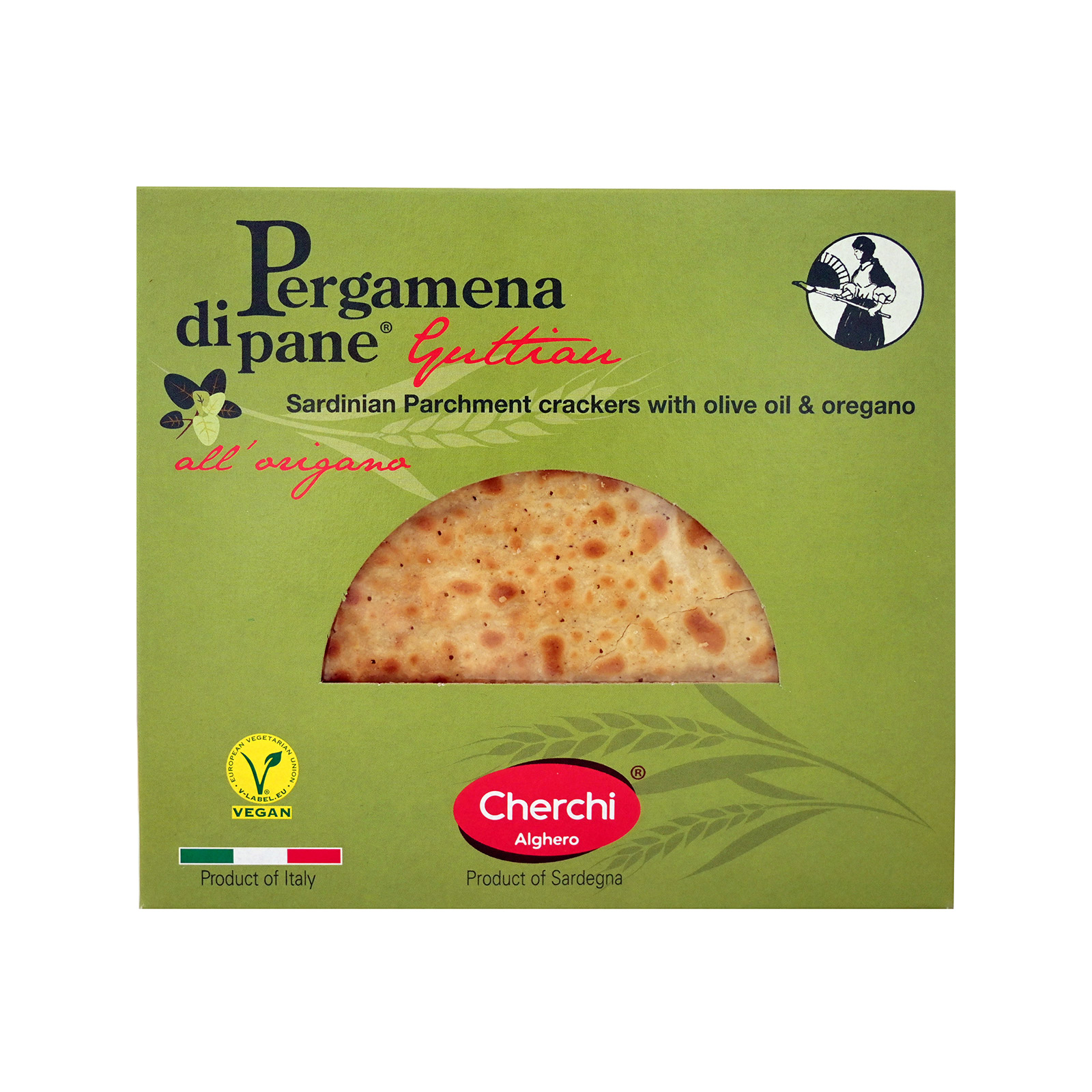 Cherchi Pergamena κράκερ με ελαιόλαδο & ρίγανη 100g εικόνα 1