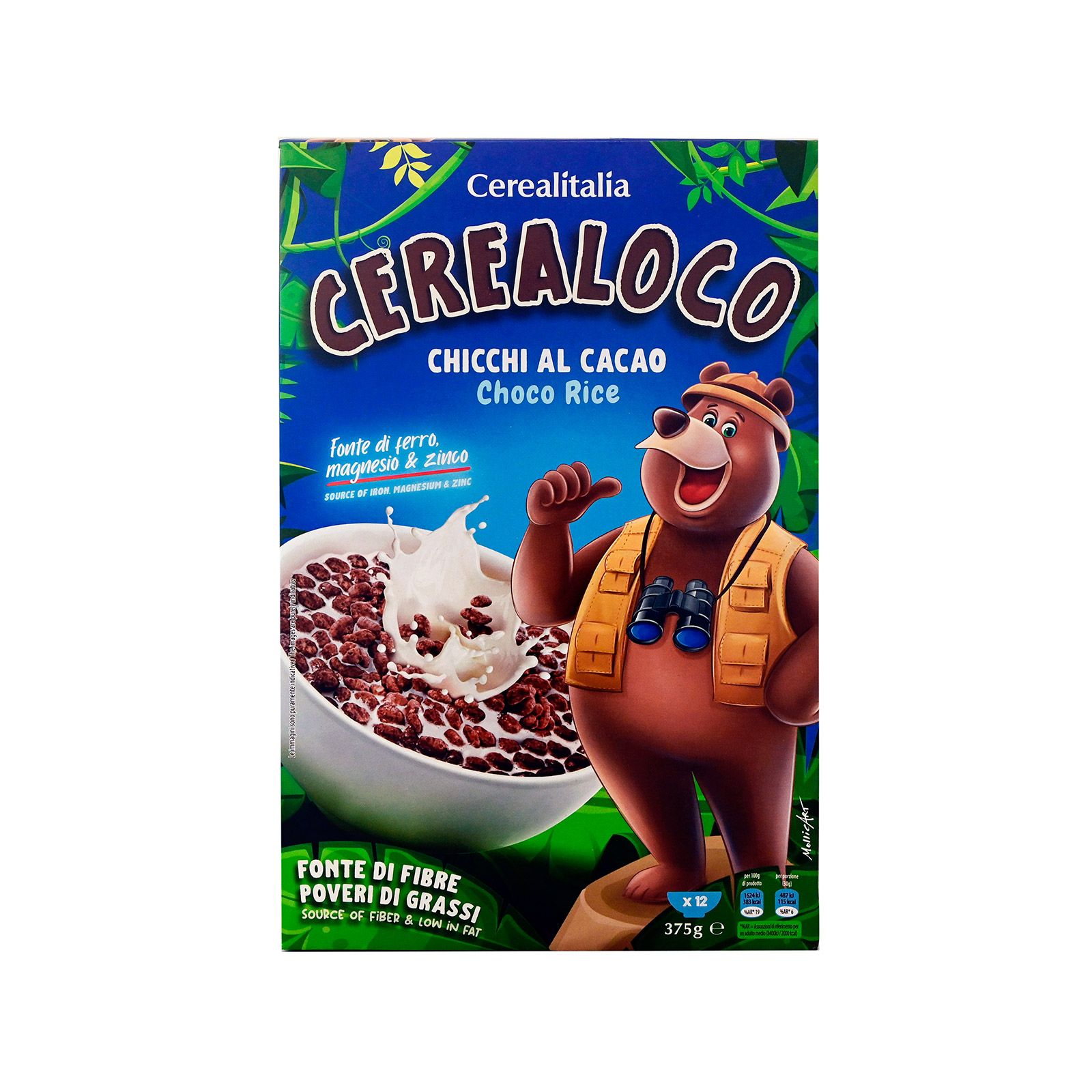 Cerealitalia Cerealoco δημητριακά παιδικά choco rice 375g εικόνα 1