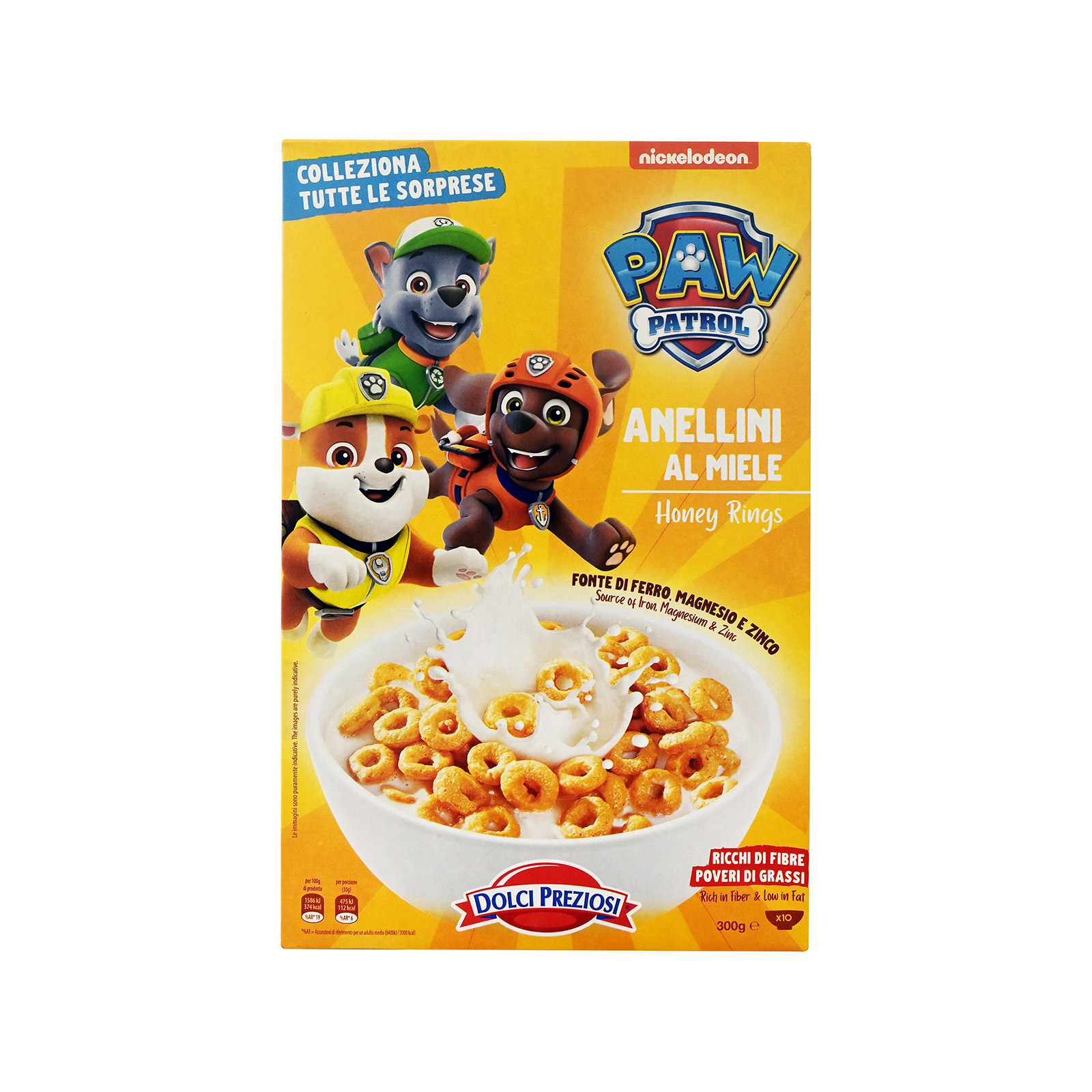 Dolci Preziosi Paw Patrol cereal for kids honey rings 300g image 1