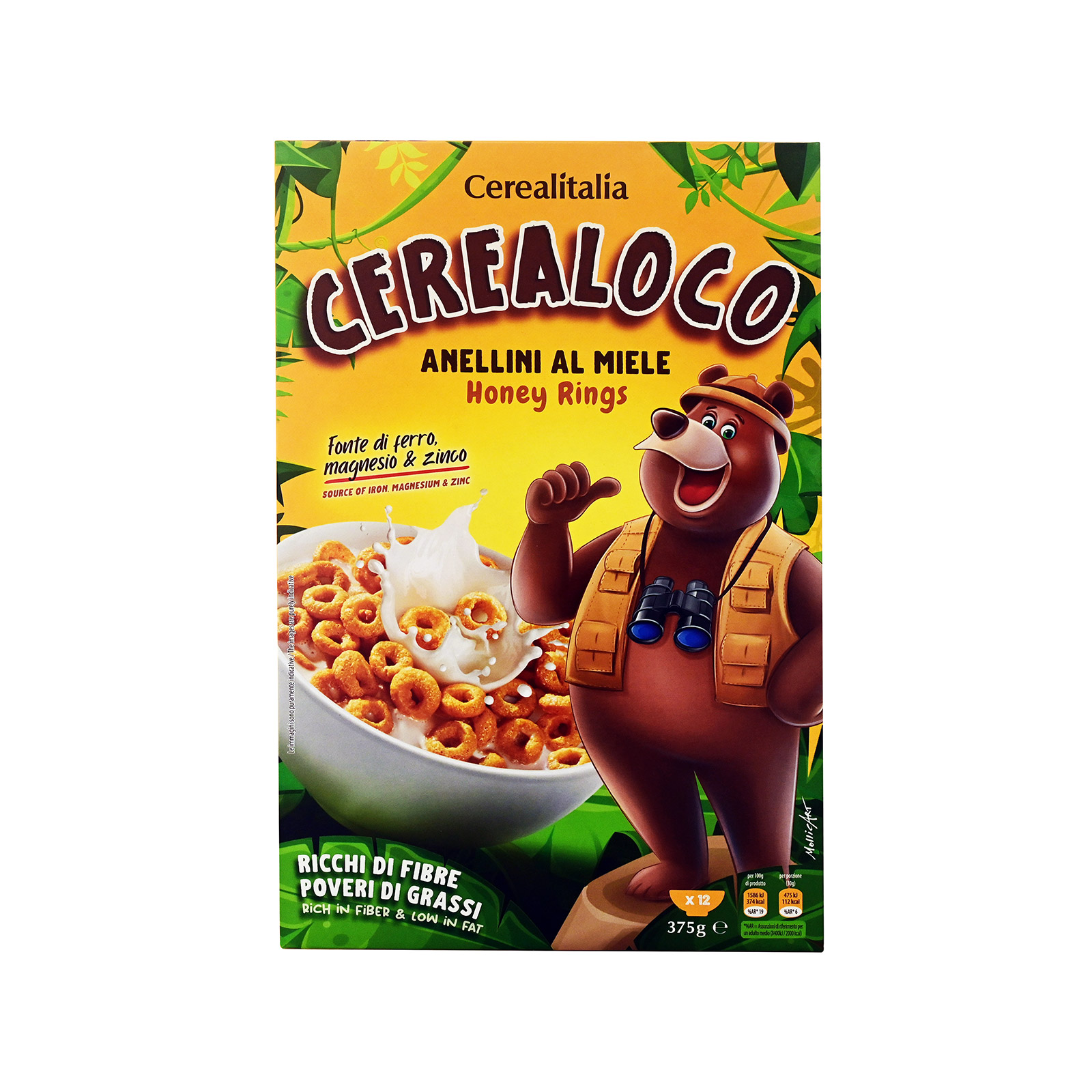 Cerealitalia Cerealoco cereal for kids Honey Rings 375g image 1