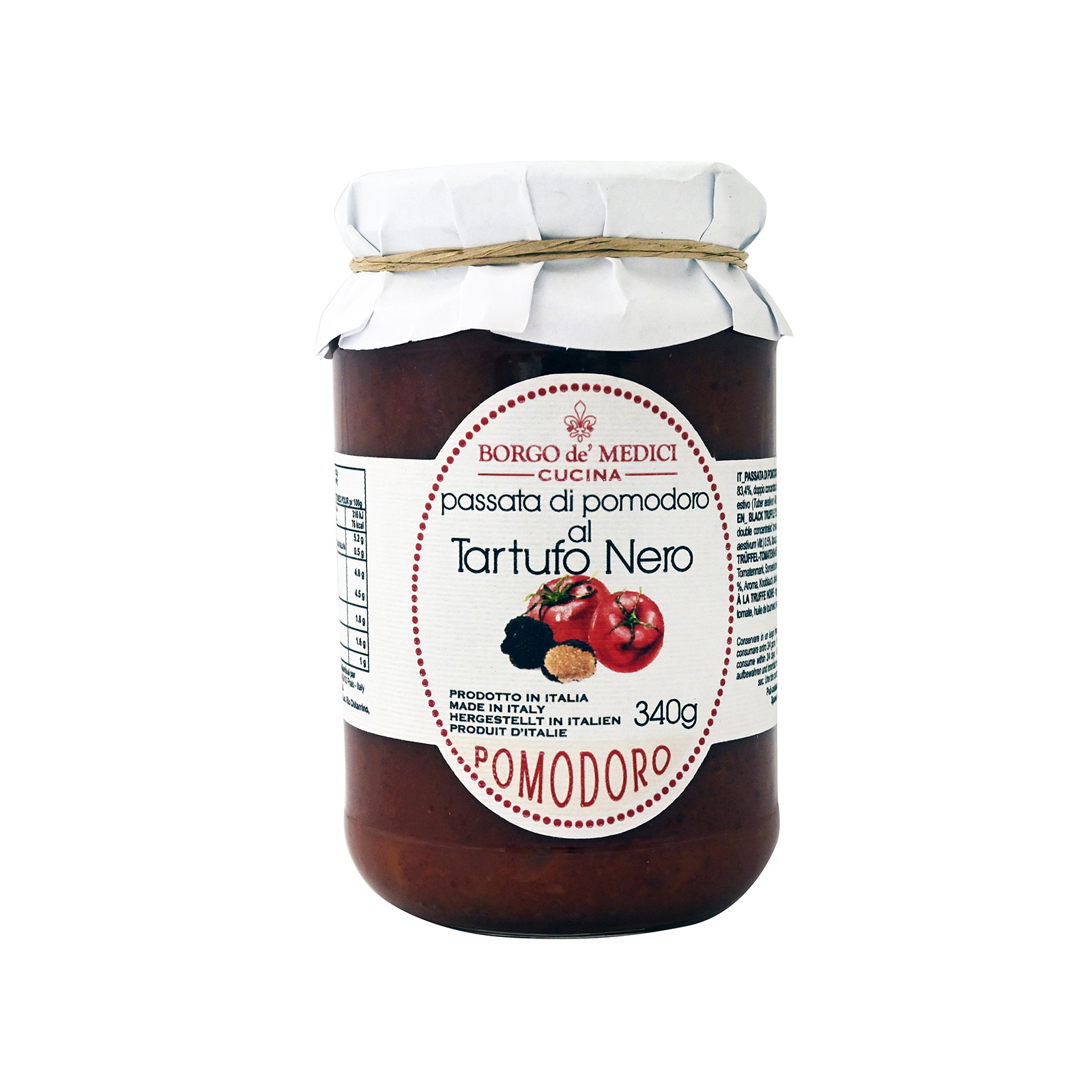 Borgo de' Medici σάλτσα ντομάτας με μαύρη τρούφα 340g εικόνα 1