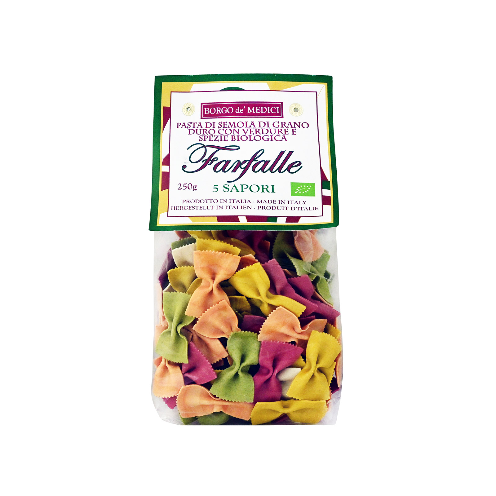 Borgo de' Medici πάστα ζυμαρικών farfalle 5 flavors 250g εικόνα 1