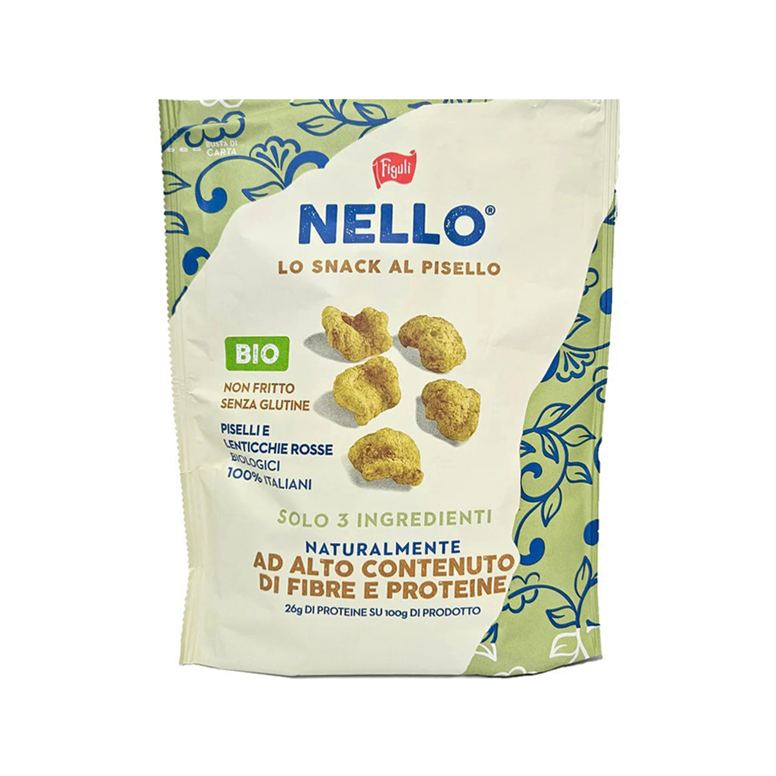 Figuli Nello σνακ αρακά & κόκκινης φακής 70g εικόνα 1