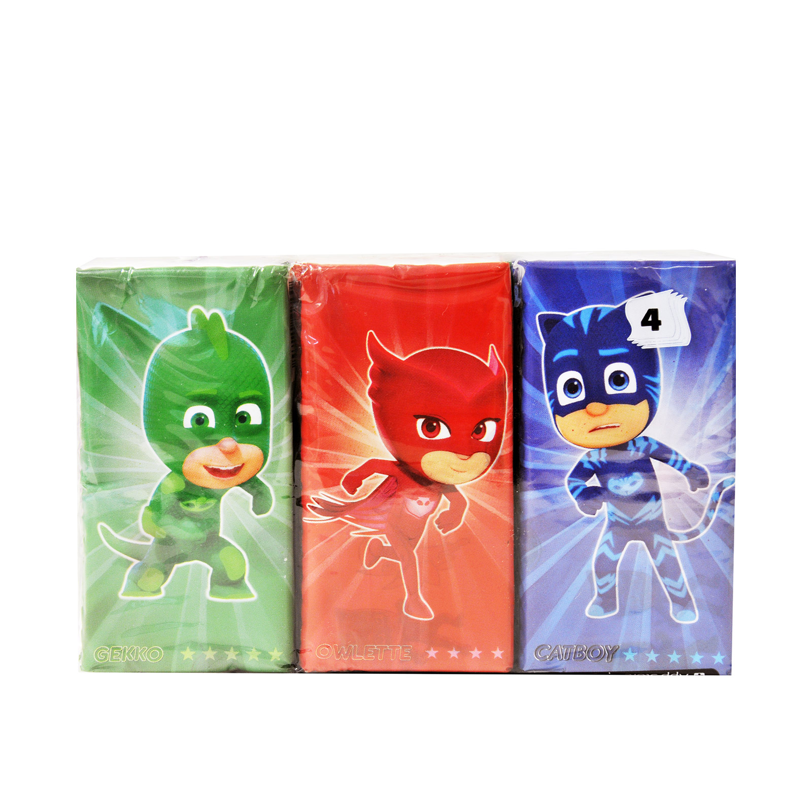 Worldcart Pj Masks χαρτομάντηλα τσέπης παιδικά 4φυλλα 6x23.83g εικόνα 1