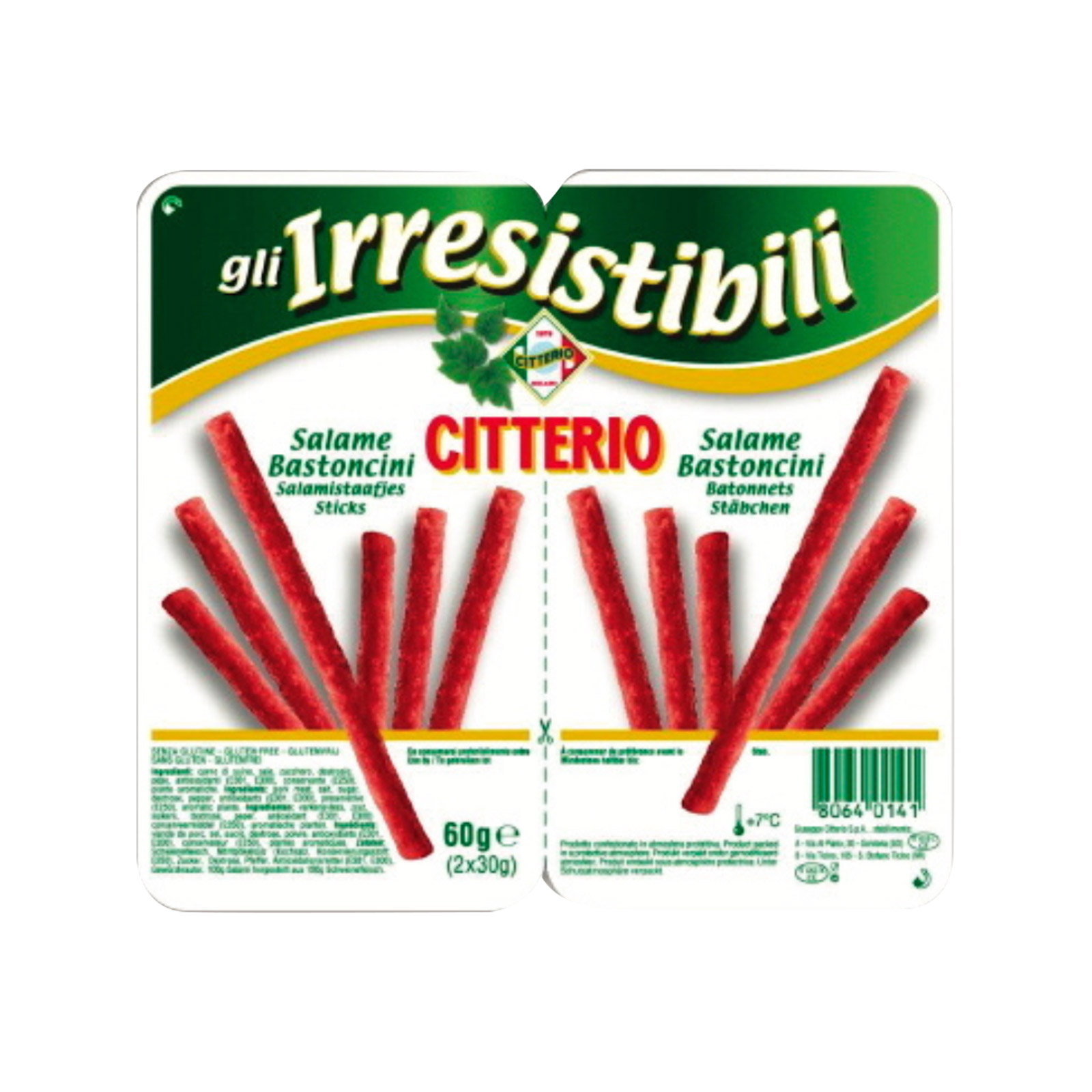 Citterio Bastoncini σαλαμάκια sticks σε φέτες 60g εικόνα 1
