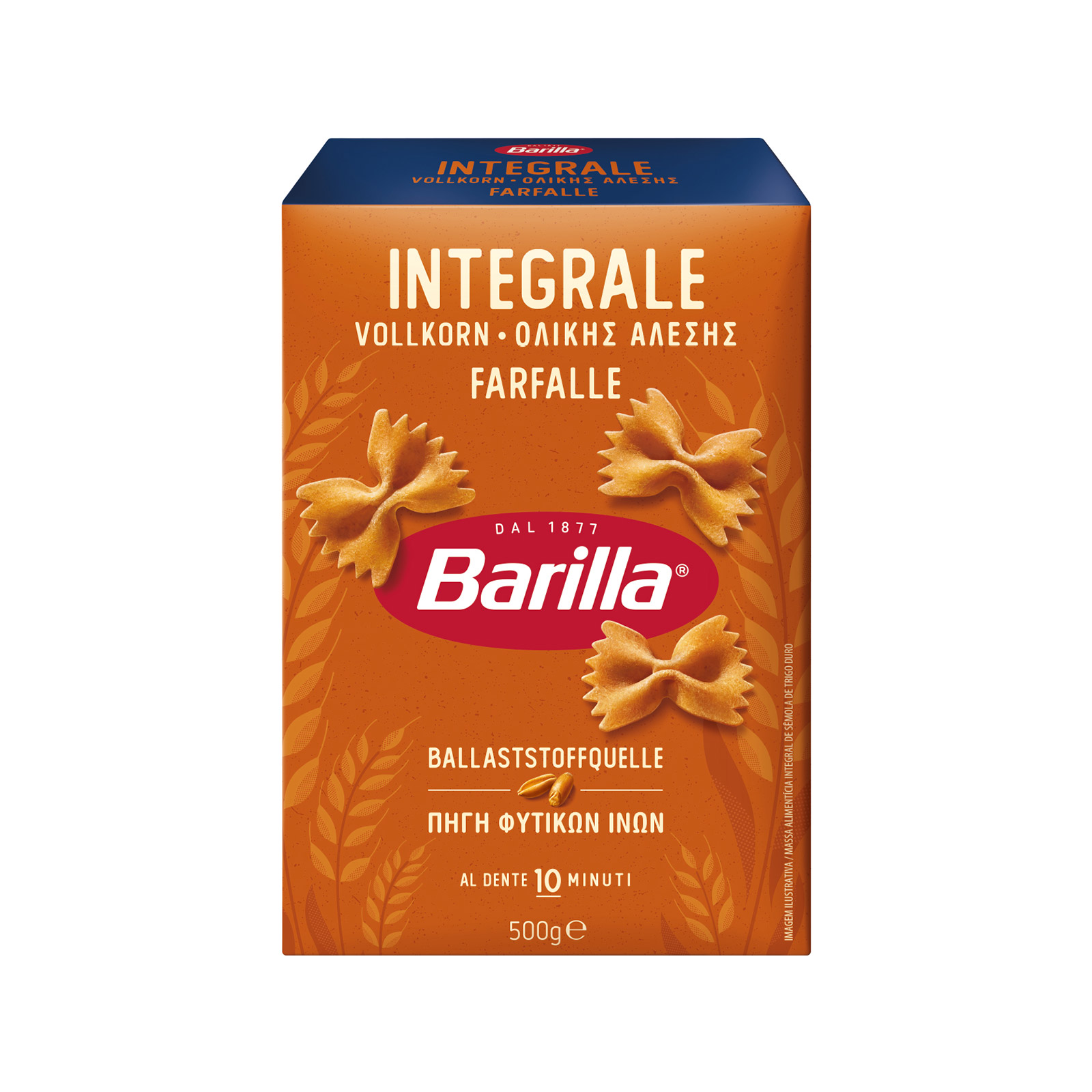 Barilla πάστα ζυμαρικών ολικής αλέσεως farfalle 500g εικόνα 1