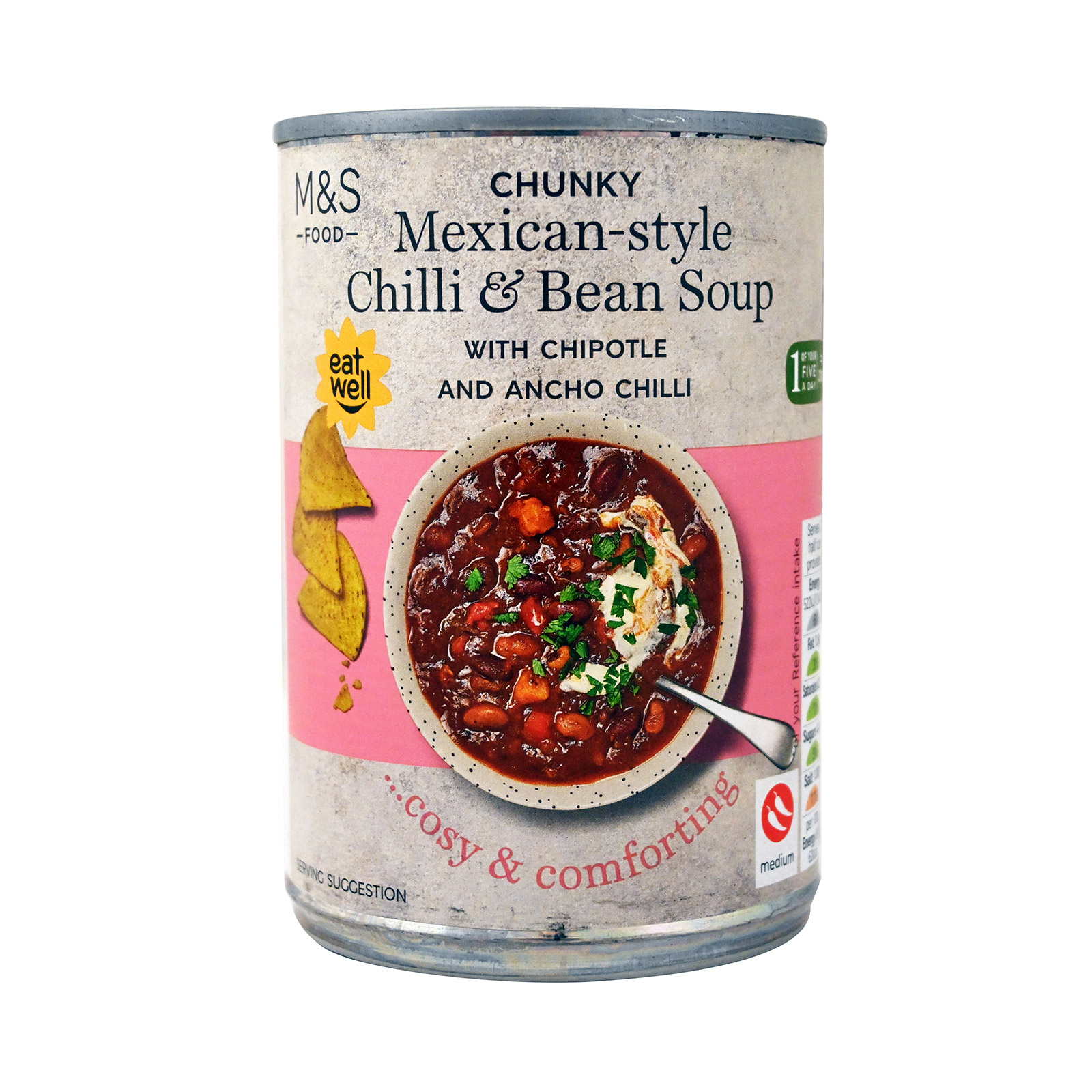 M&S Food Chunky vegetable soup mexican style, chilli & bean 400g image 1