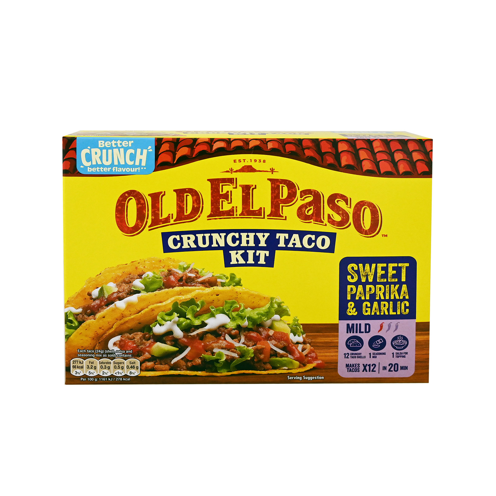 Old El Paso Crunchy Tako Kit έτοιμο γεύμα sweet paprika & garlic 287g εικόνα 1
