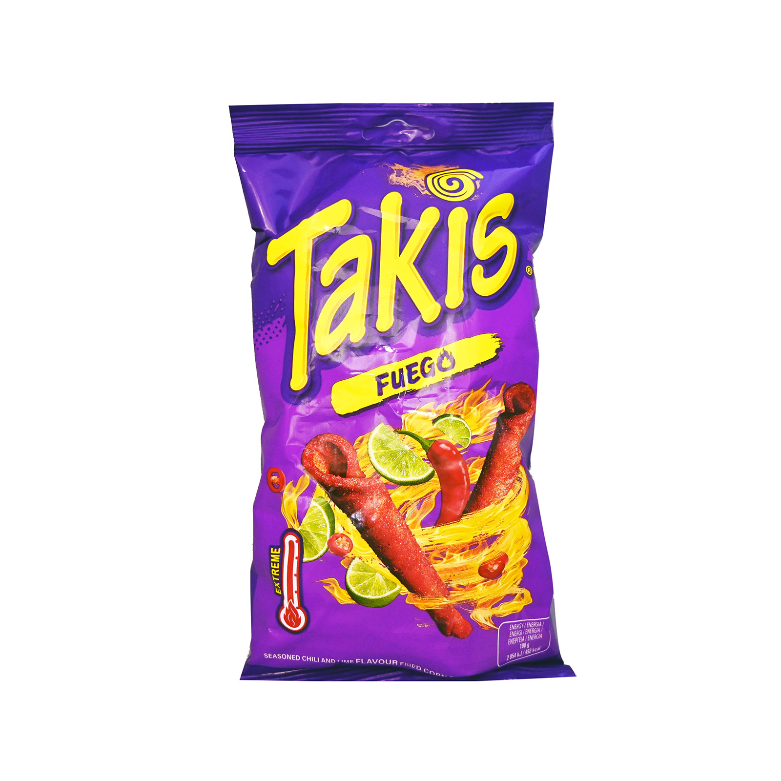 Takis Fuego corn snack with chili & lime 100g image 1